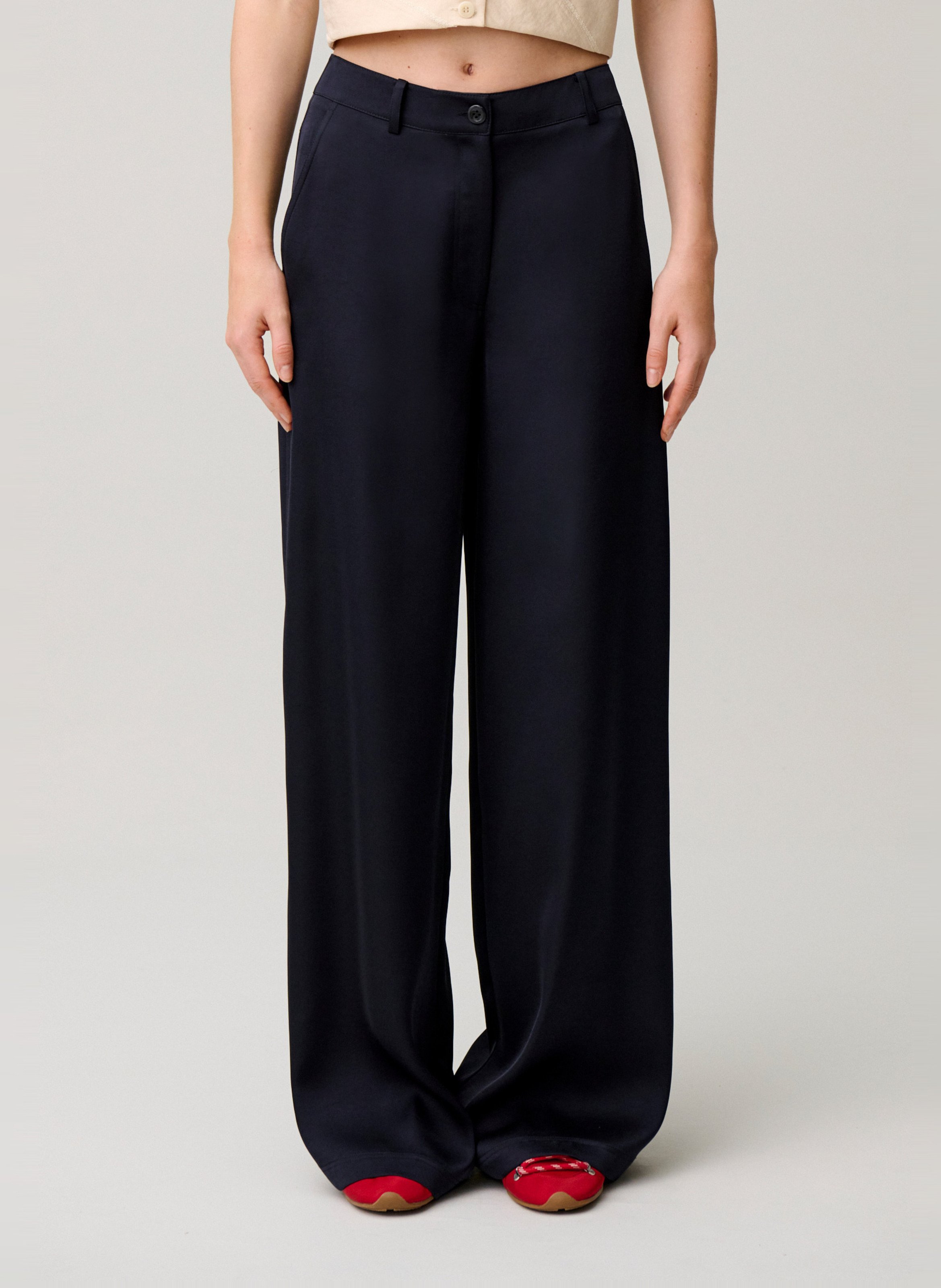 Pantalon large CLAUDIE PIERLOT Bleu