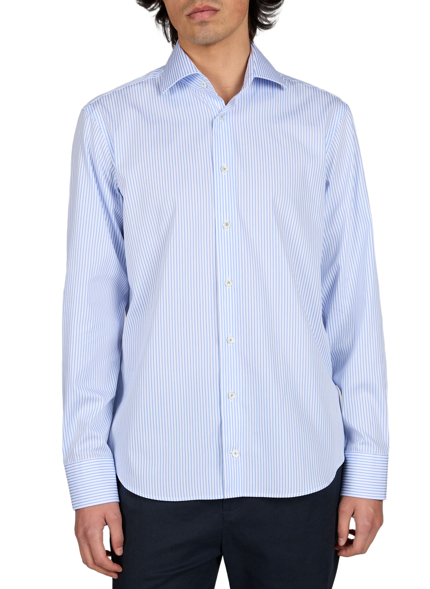 Classic Striped Shirt with Collar VAN LAACK Blue
