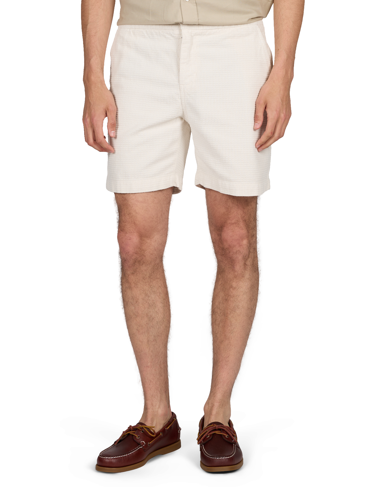 Short droit Chèvre en coton FAGUO Beige