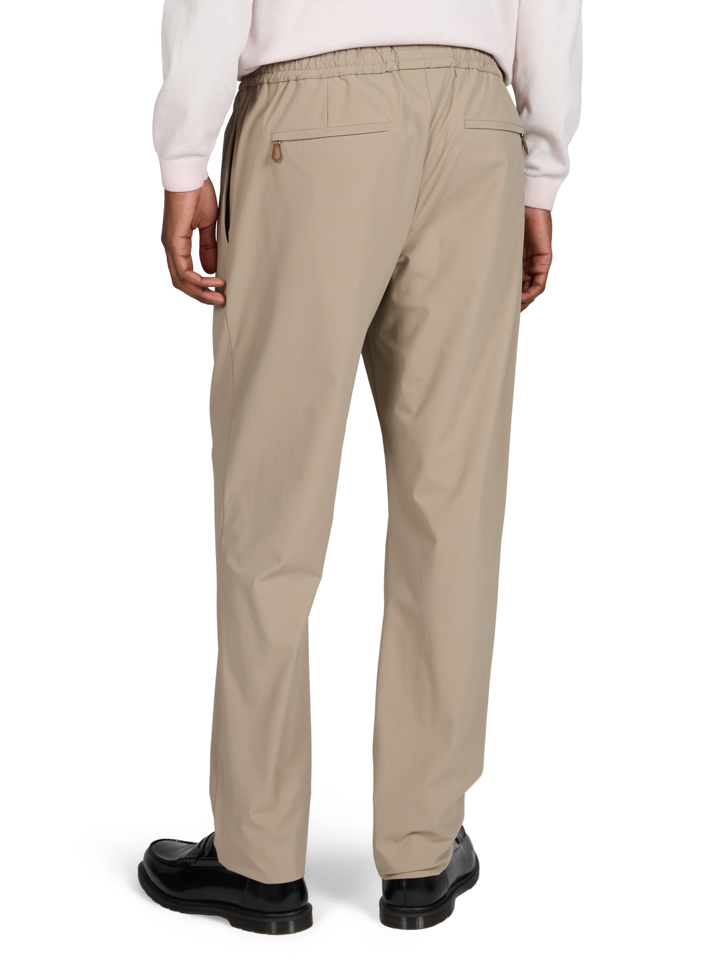 Solid color pants with drawstrings PT01 Beige