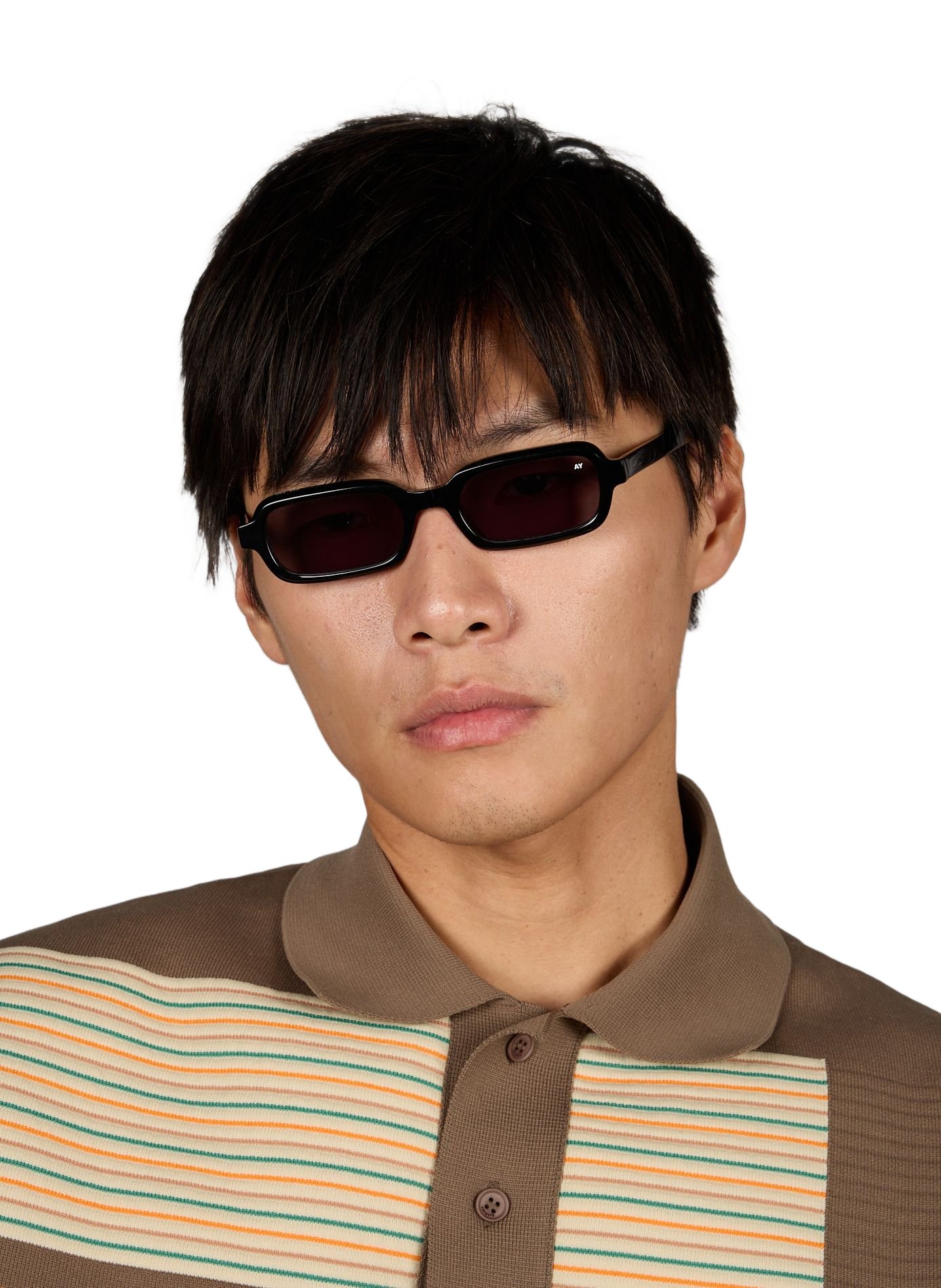 Solid acetate sunglasses AY STUDIOS Black