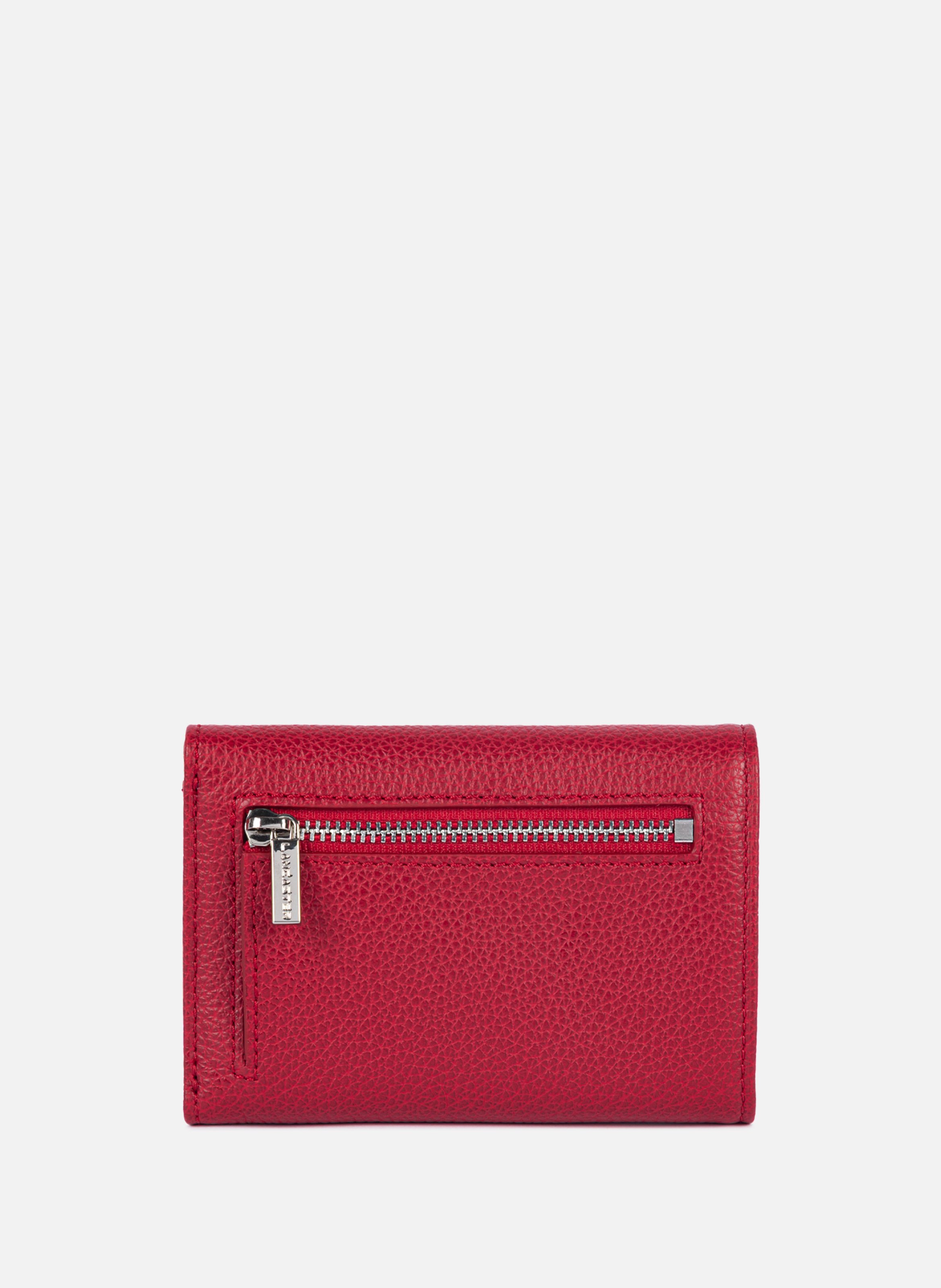 Porte-cartes - foulonné pm LANCASTER Rouge