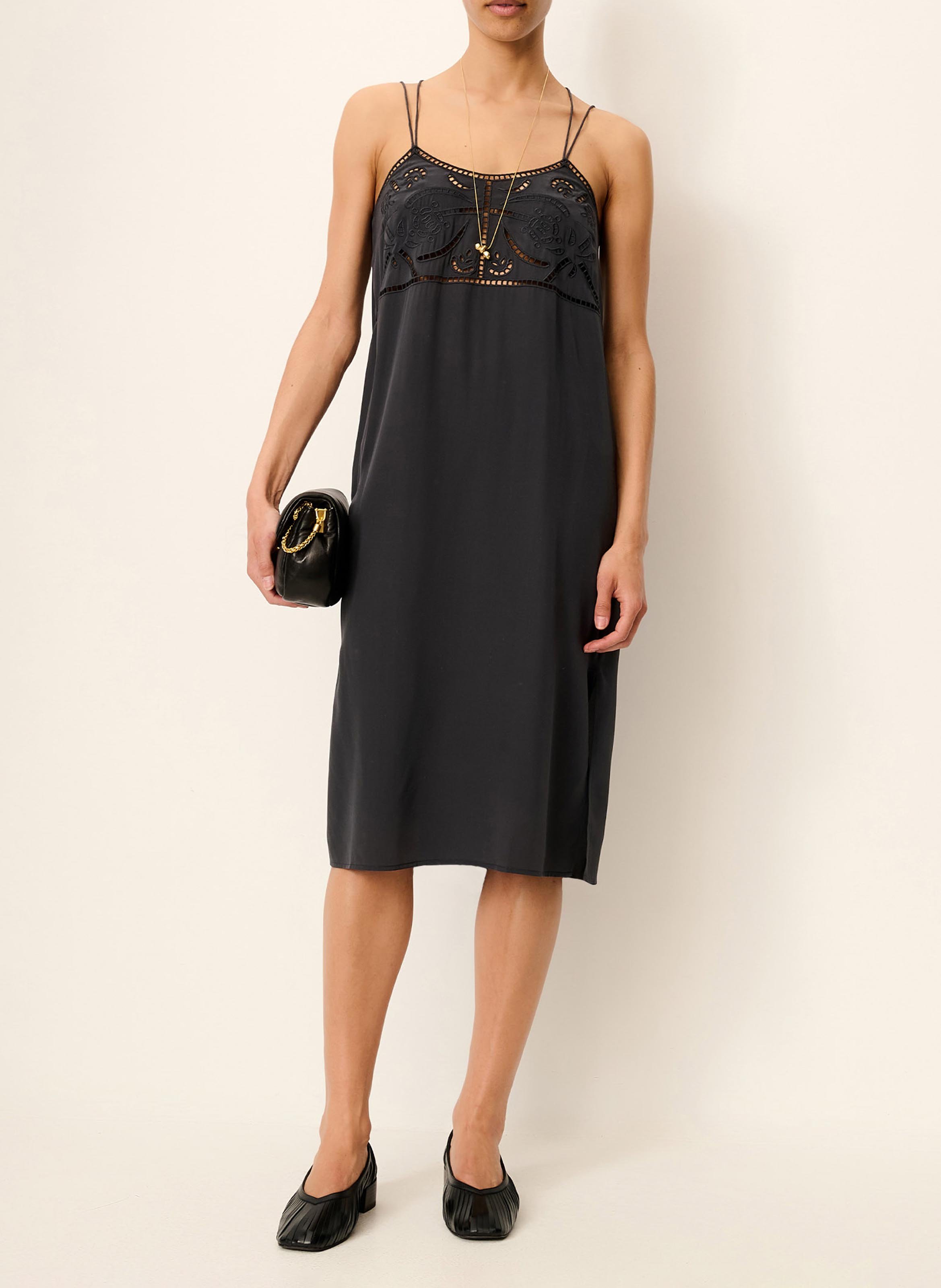Robe midi à fines bretelles aimorea SESSUN Vert