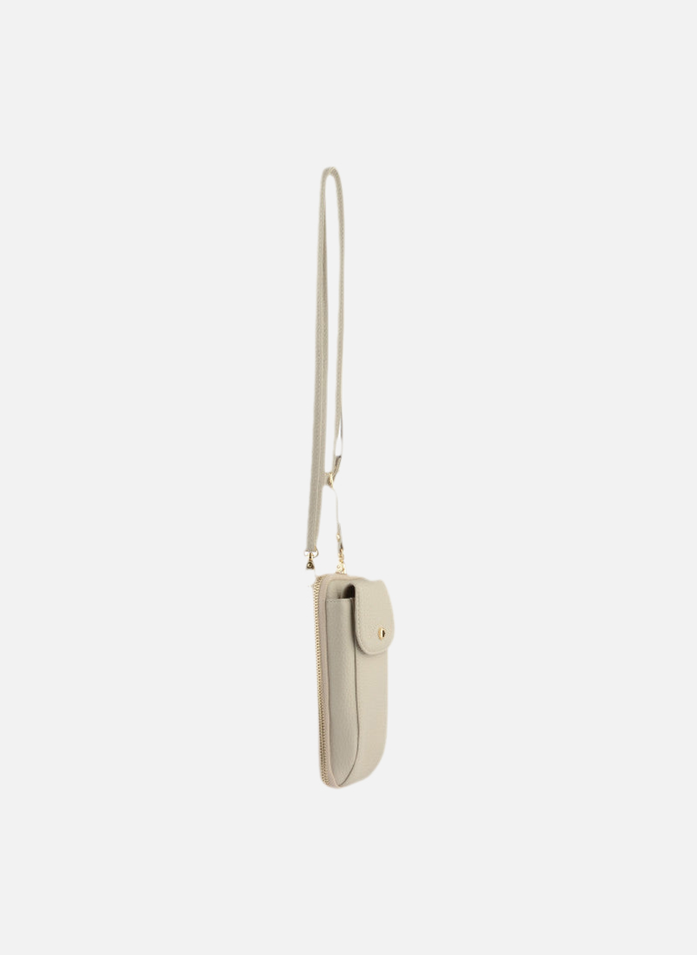 Club | etui téléphone portable en cuir de veau grainé | Beige POURCHET Femme