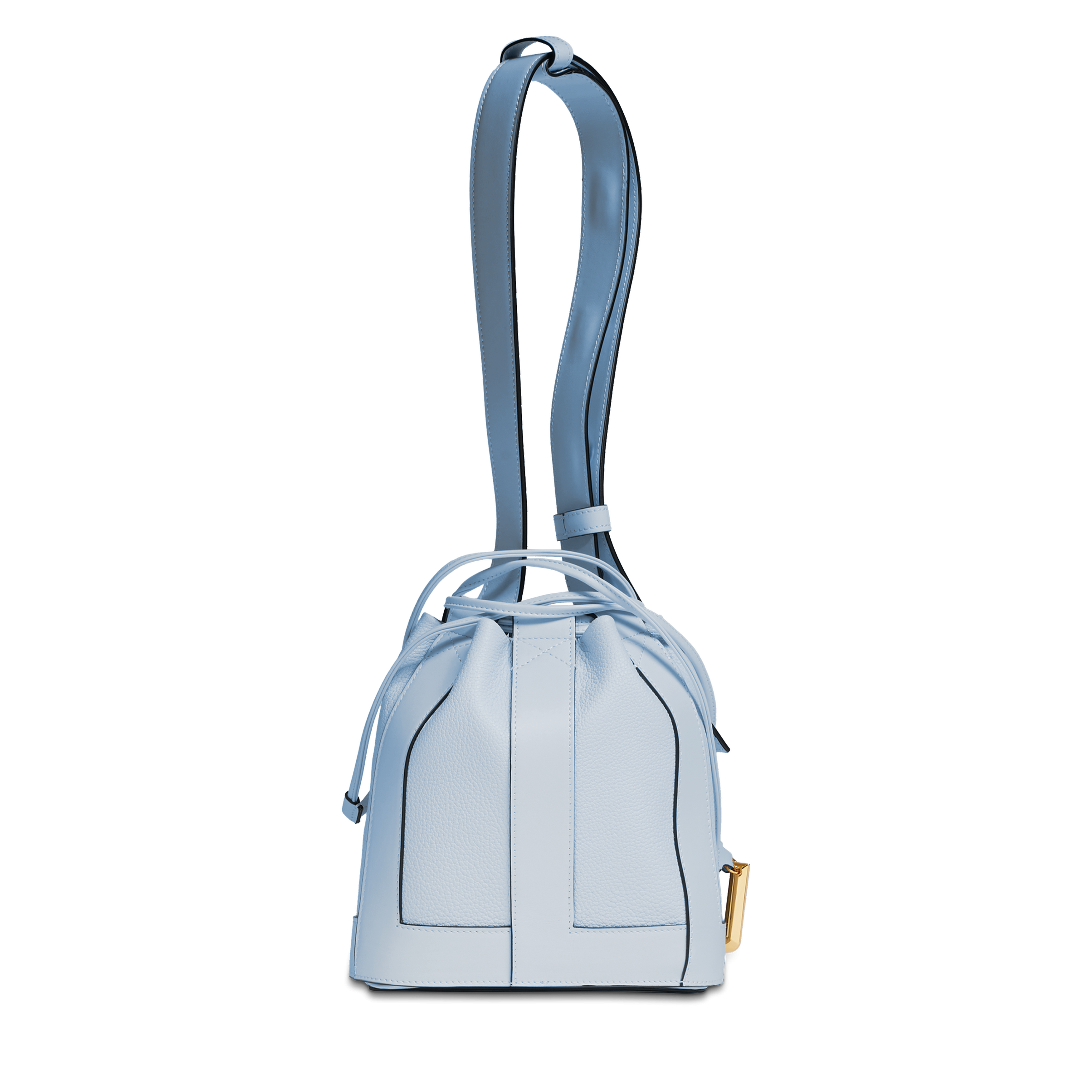 Sac seau Elles en cuir de vachette LANCEL Bleu