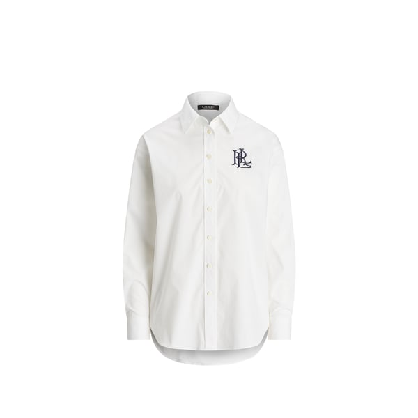 Chemise à logo brodé en coton stretch Chemise à logo brodé en coton stretch
