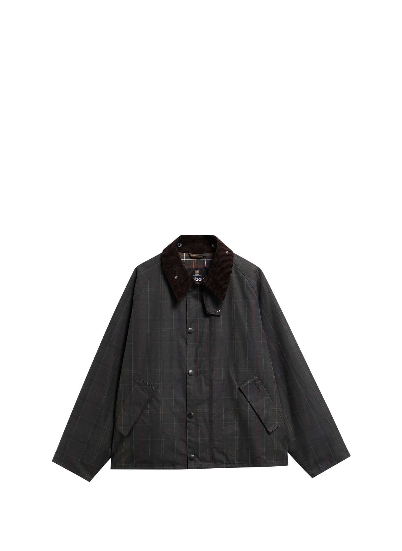 Straight jacket with contrasting collar in cotton BARBOUR Green