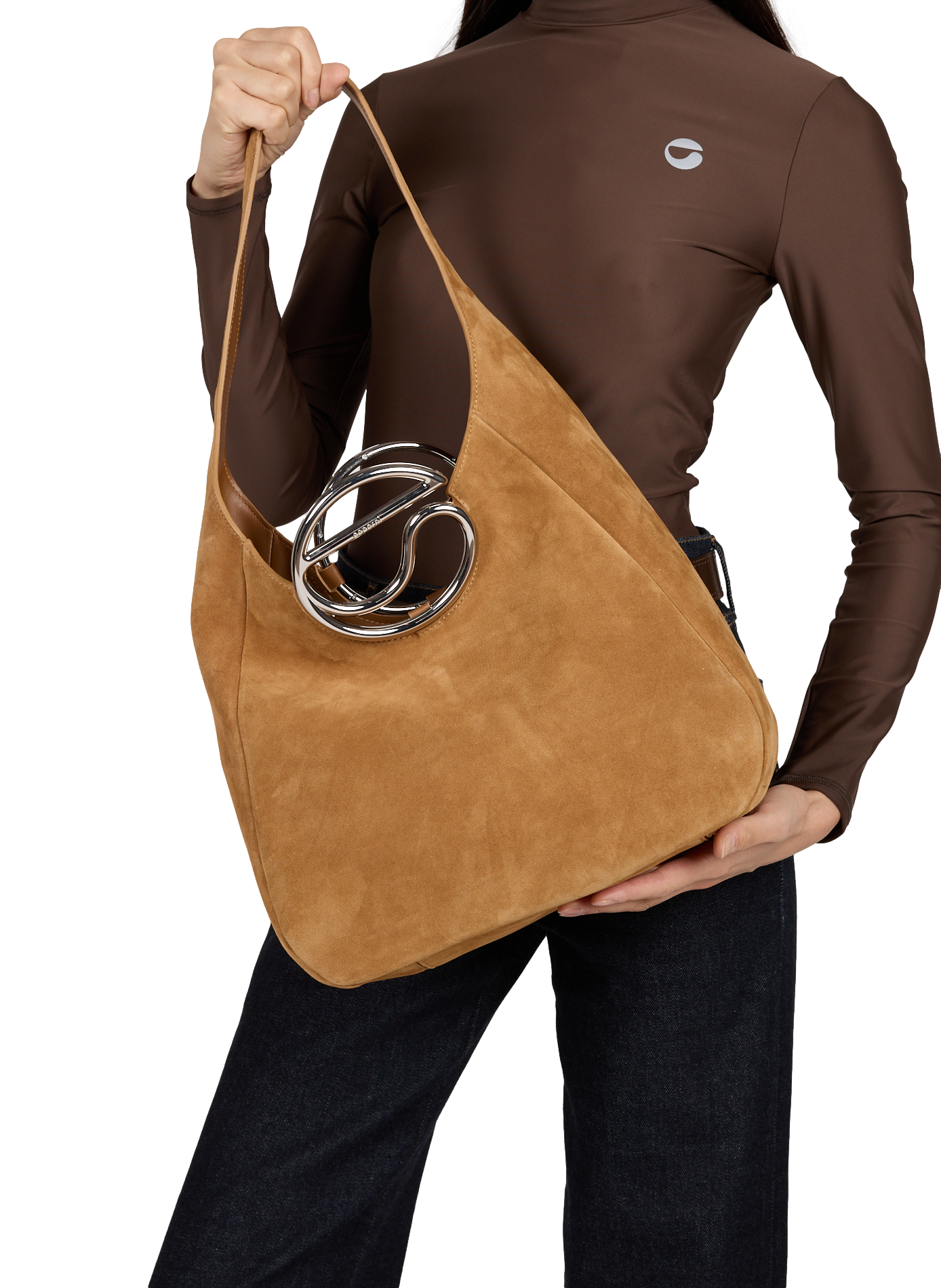 Leather shoulder bag COPERNI Beige