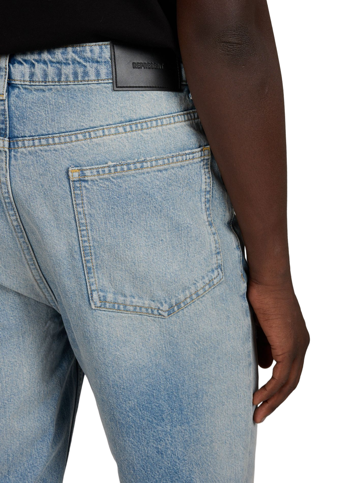 Jean droit en coton REPRESENT Bleu