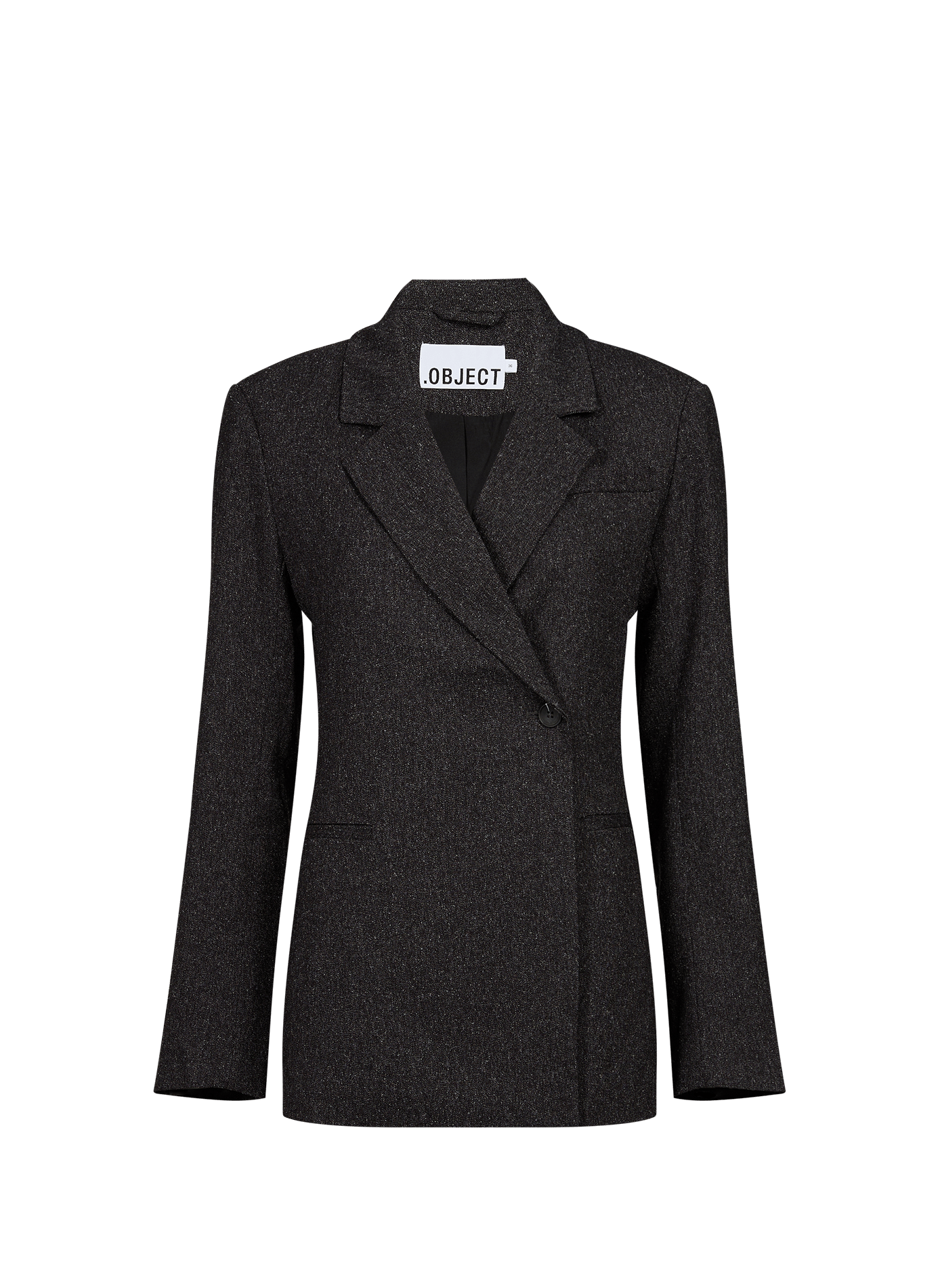 Blazer met kraag OBJECT Zwart