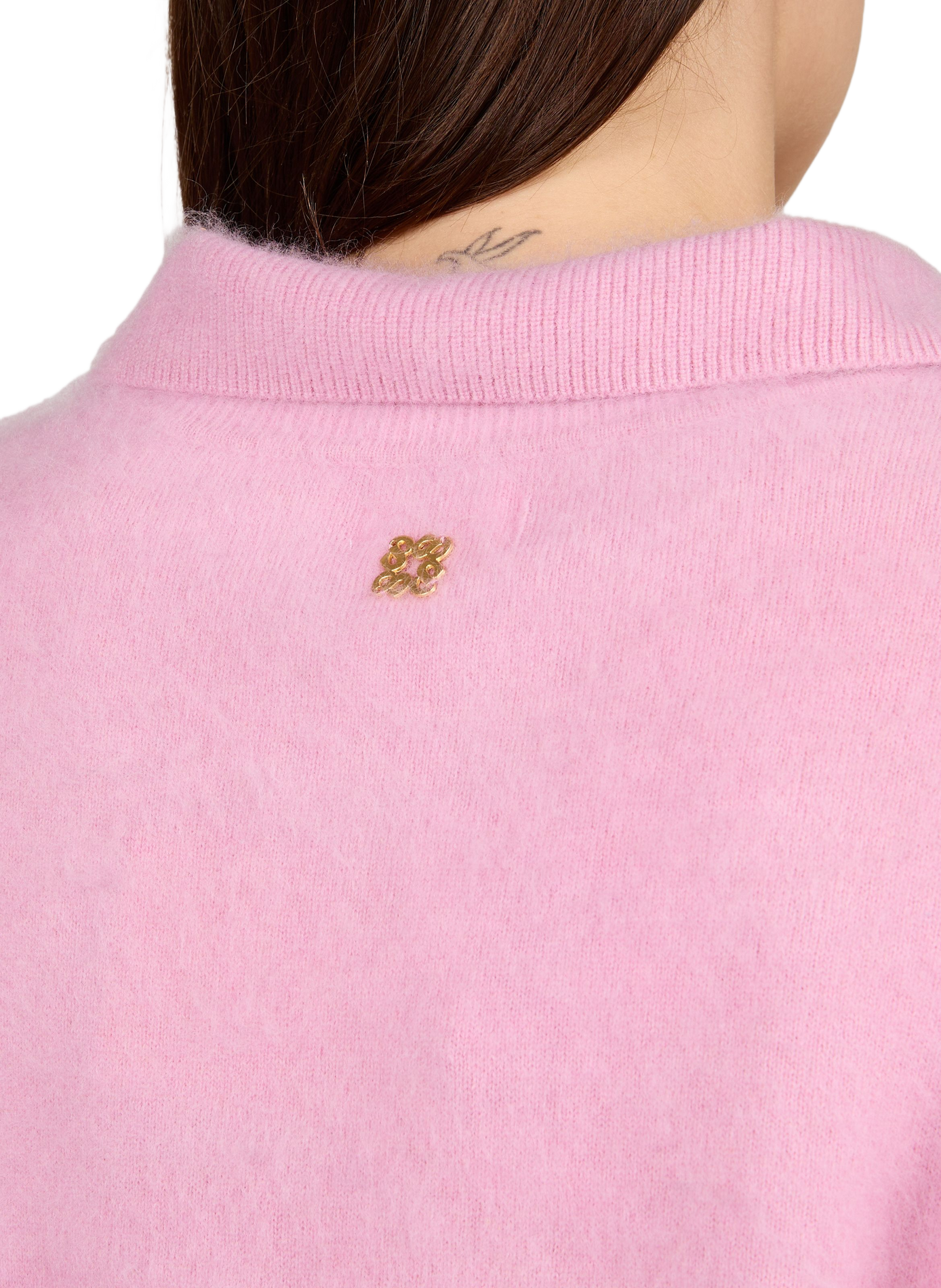 Oversized V-neck jumper in a wool blend SUNCOO Pink