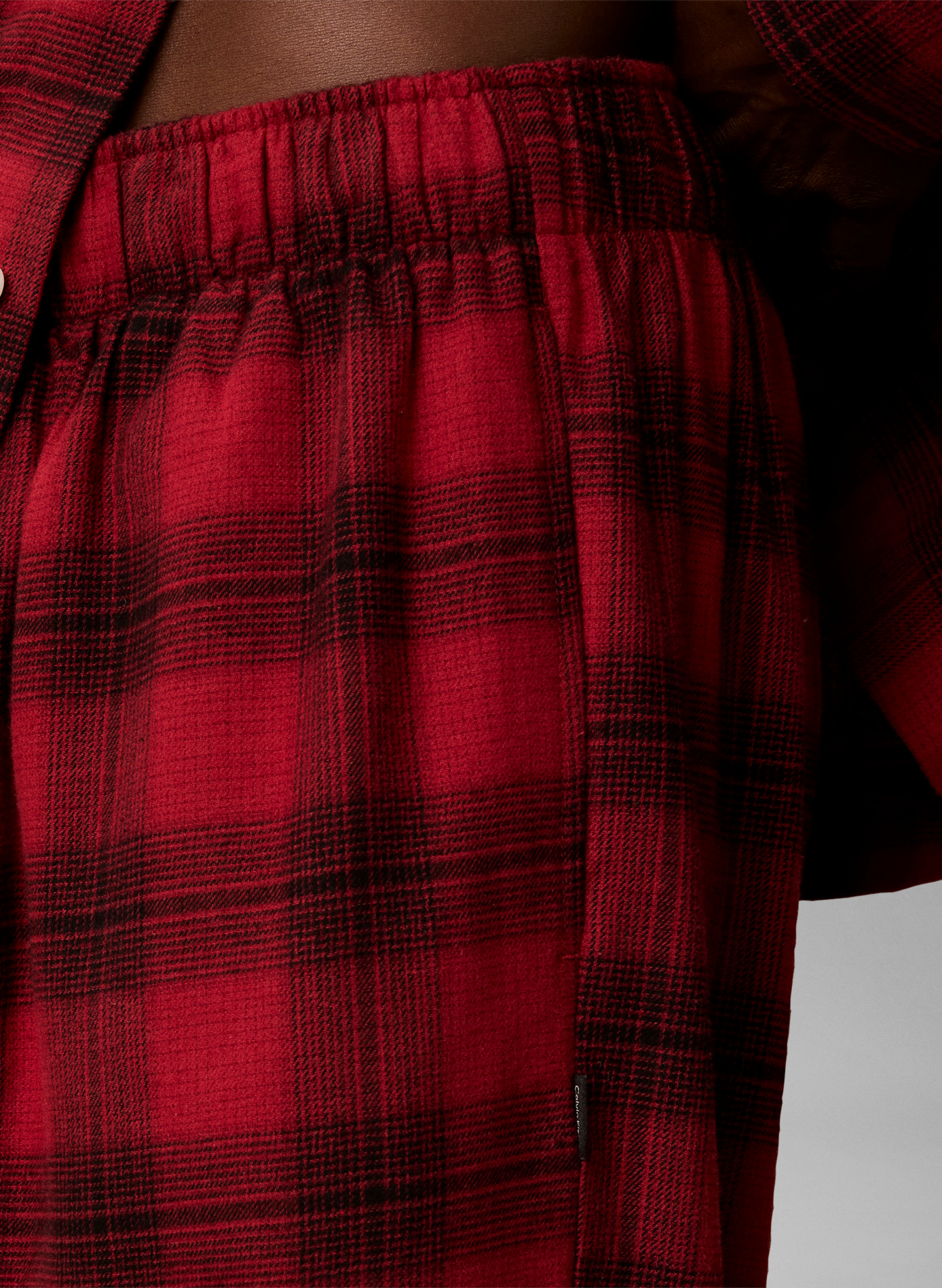 Pantalon de pyjama carreaux en coton CALVIN KLEIN Rot