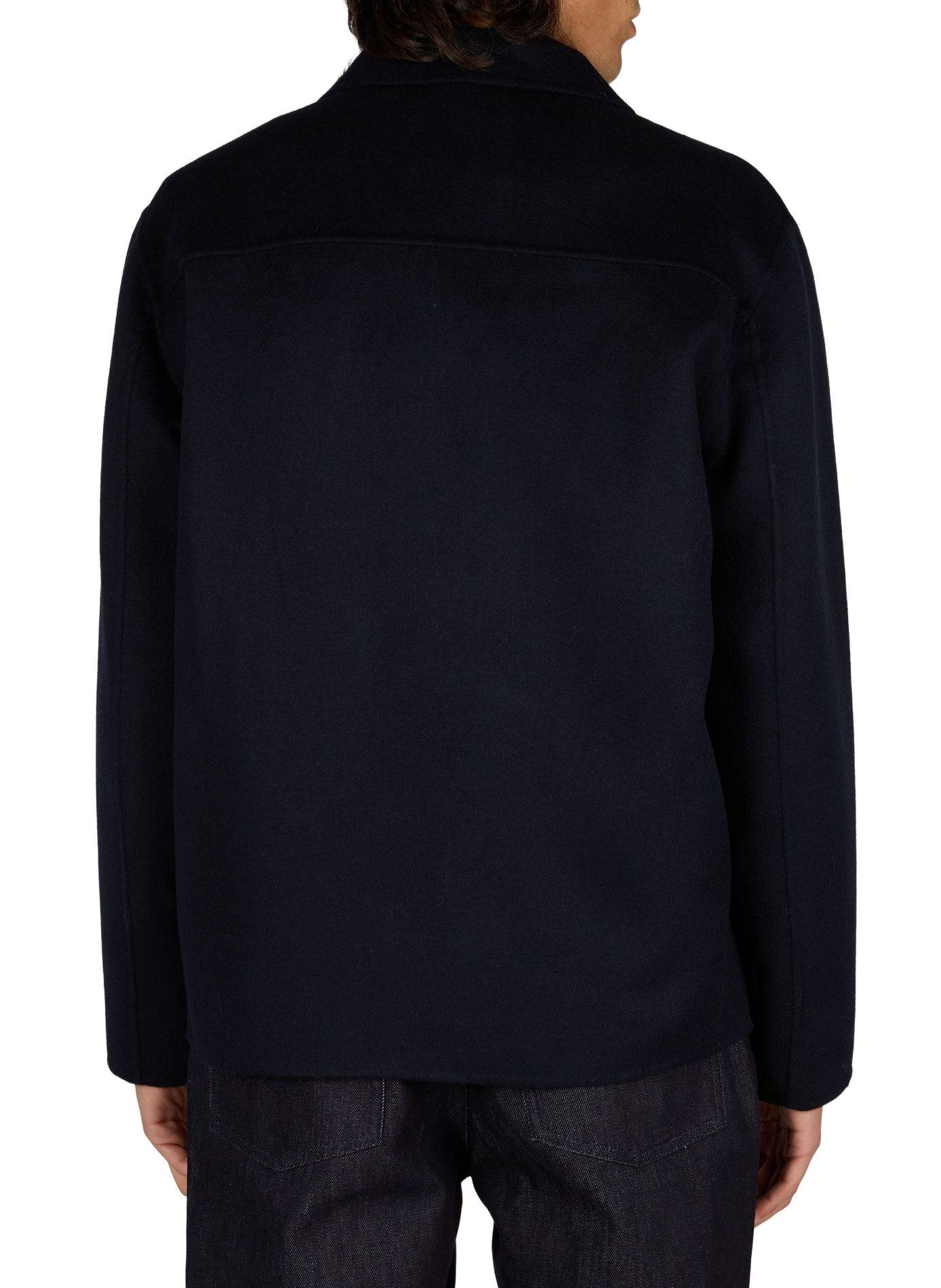Rechte wollen jas met knopen NN.07 Blauw
