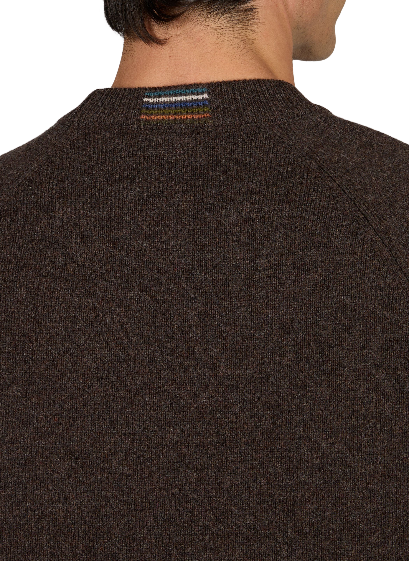 Straight round-neck wool sweater PAUL SMITH Brown