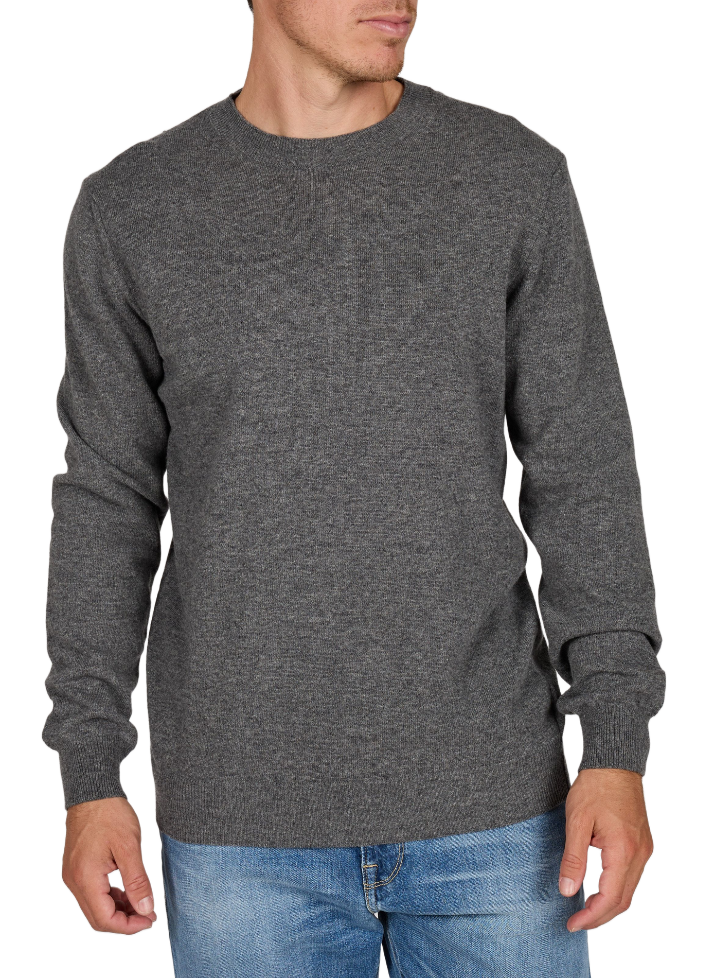 Rundhalsausschnitt-Pullover GUSTAVO aus Wolle LAFAURIE Grau