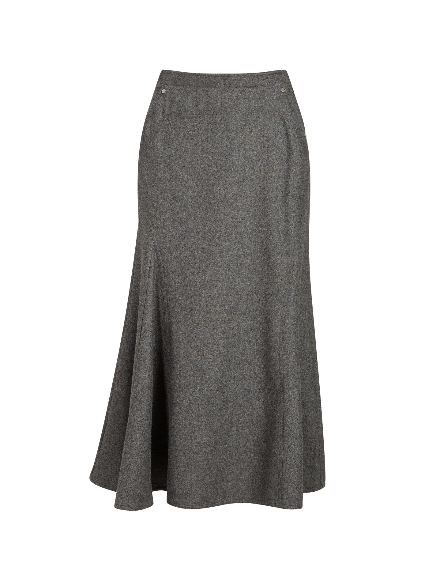 Flared midi skirt in a wool blend BERENICE Grey
