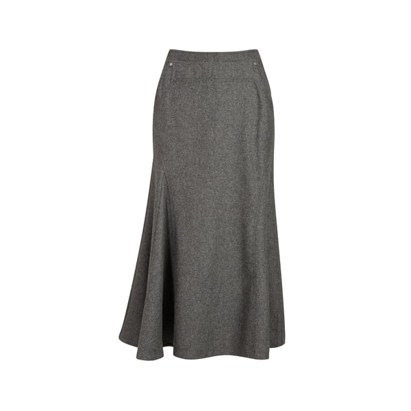 Jupe midi évasée en laine mélangée Jupe midi évasée en laine mélangée