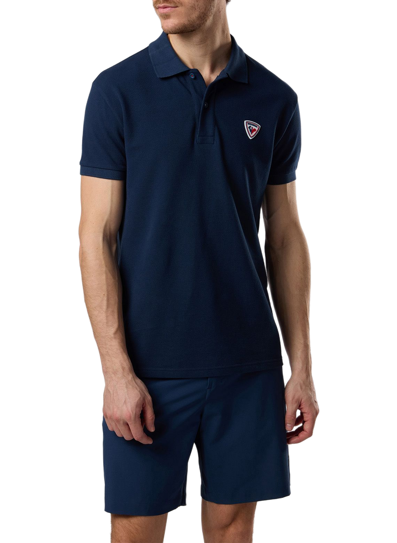 Polo recto de manga corta en algodón ROSSIGNOL Azul