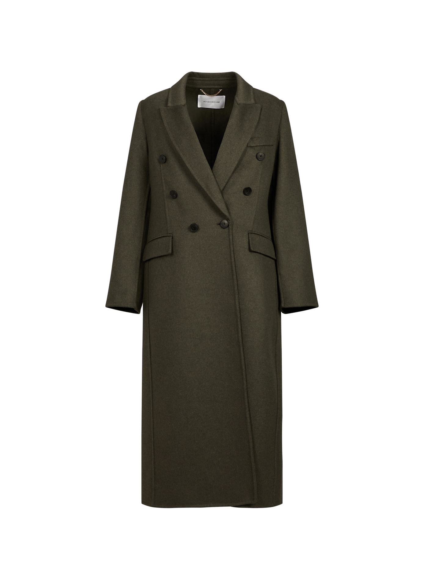 Manteau long ample Catriona en laine mélangée VICTORIA BECKHAM Kaki
