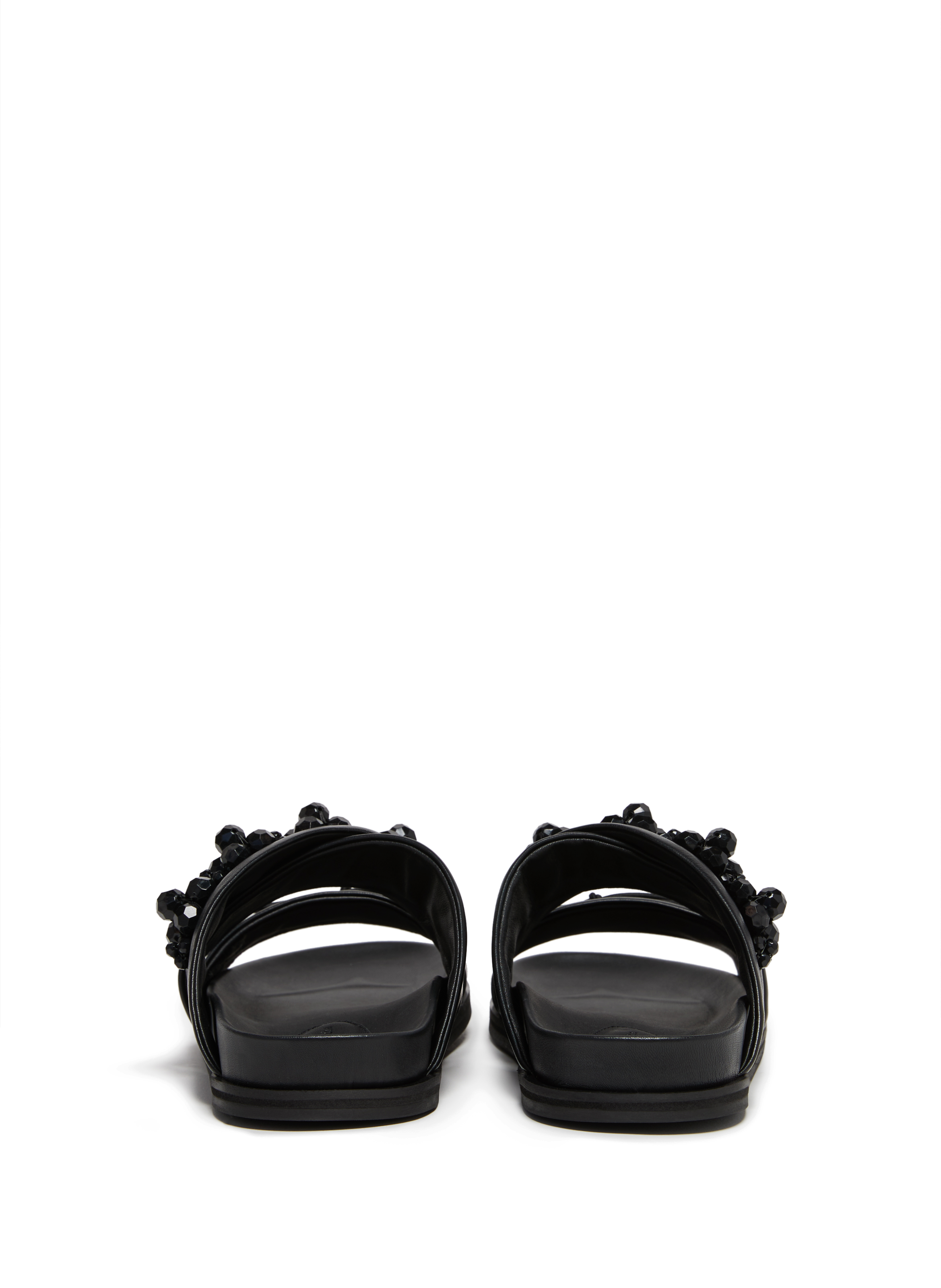 Mules à strass en cuir SIMONE ROCHA Noir