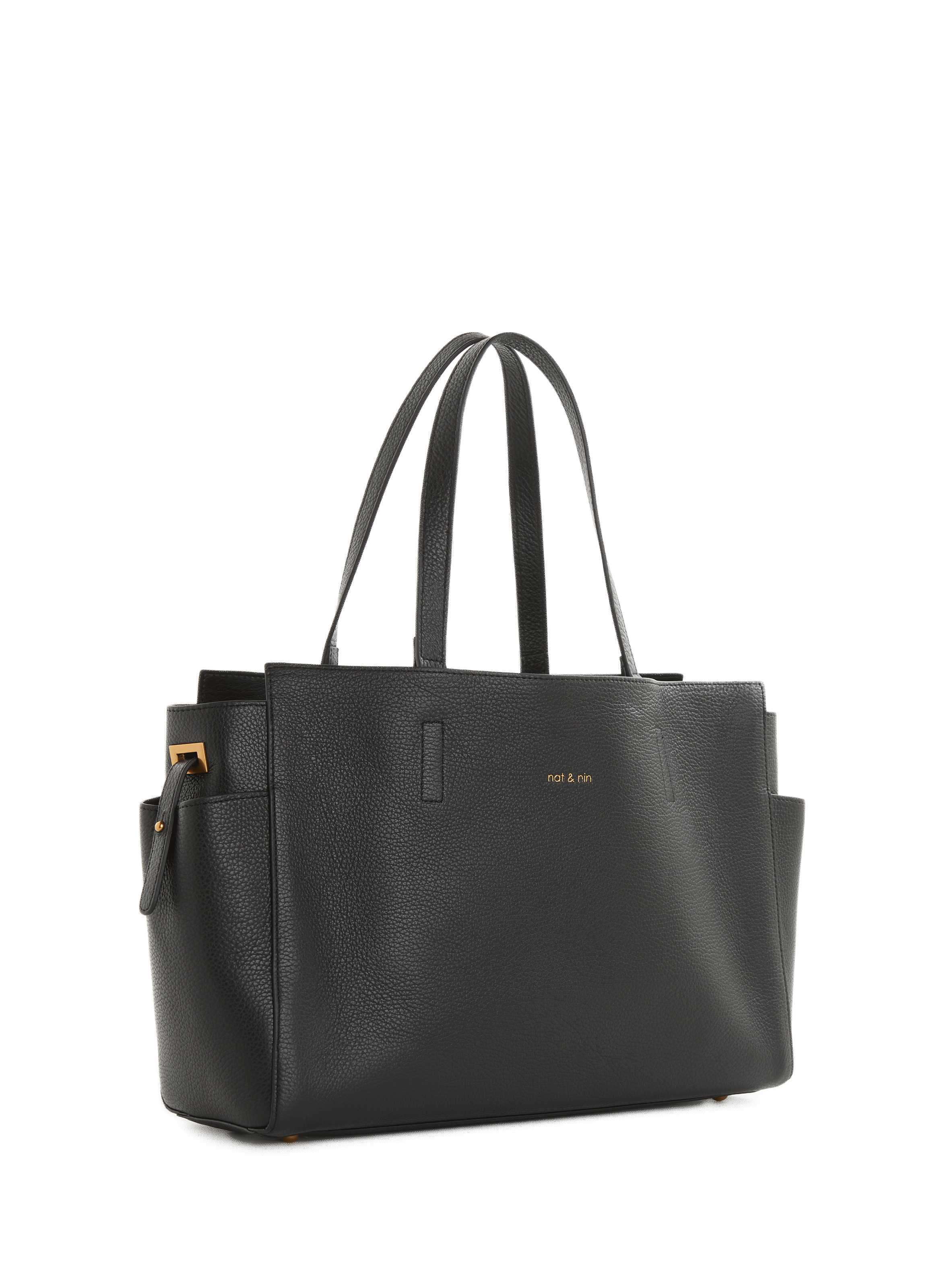 Dakota leather tote bag  NAT & NIN Black