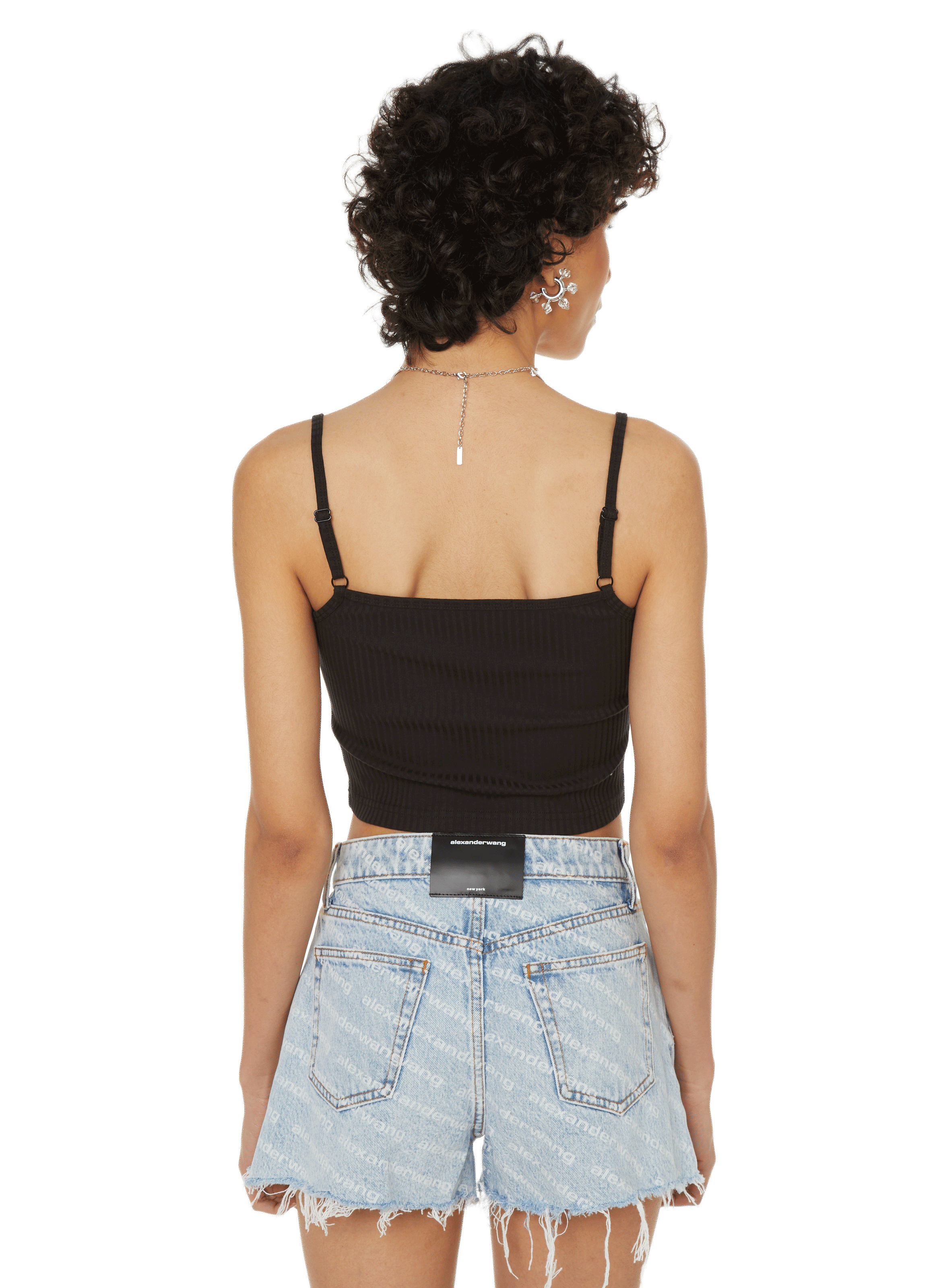 Top en coton  ALEXANDER WANG Noir