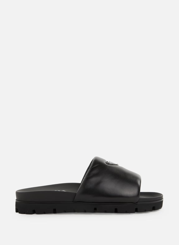 Leather sliders Black by PRADA PRADA Leather sliders Black