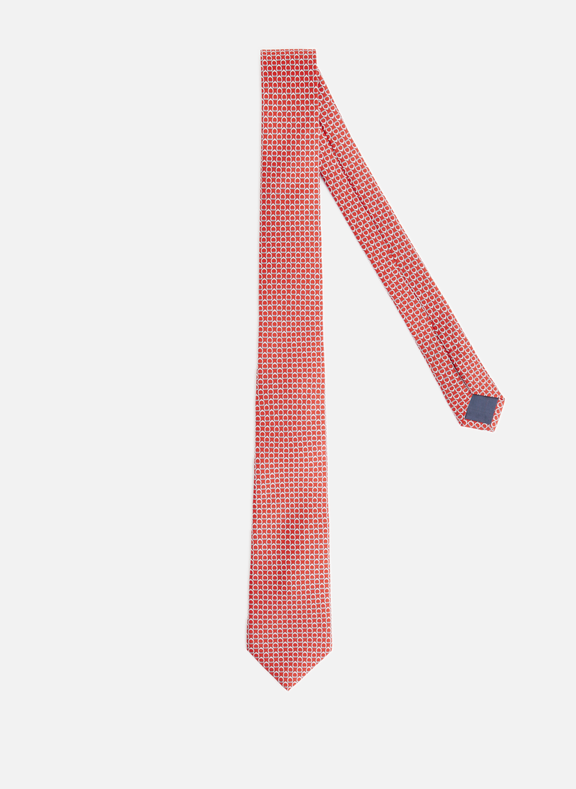 AU PRINTEMPS PARIS Cravate en soie Rouge