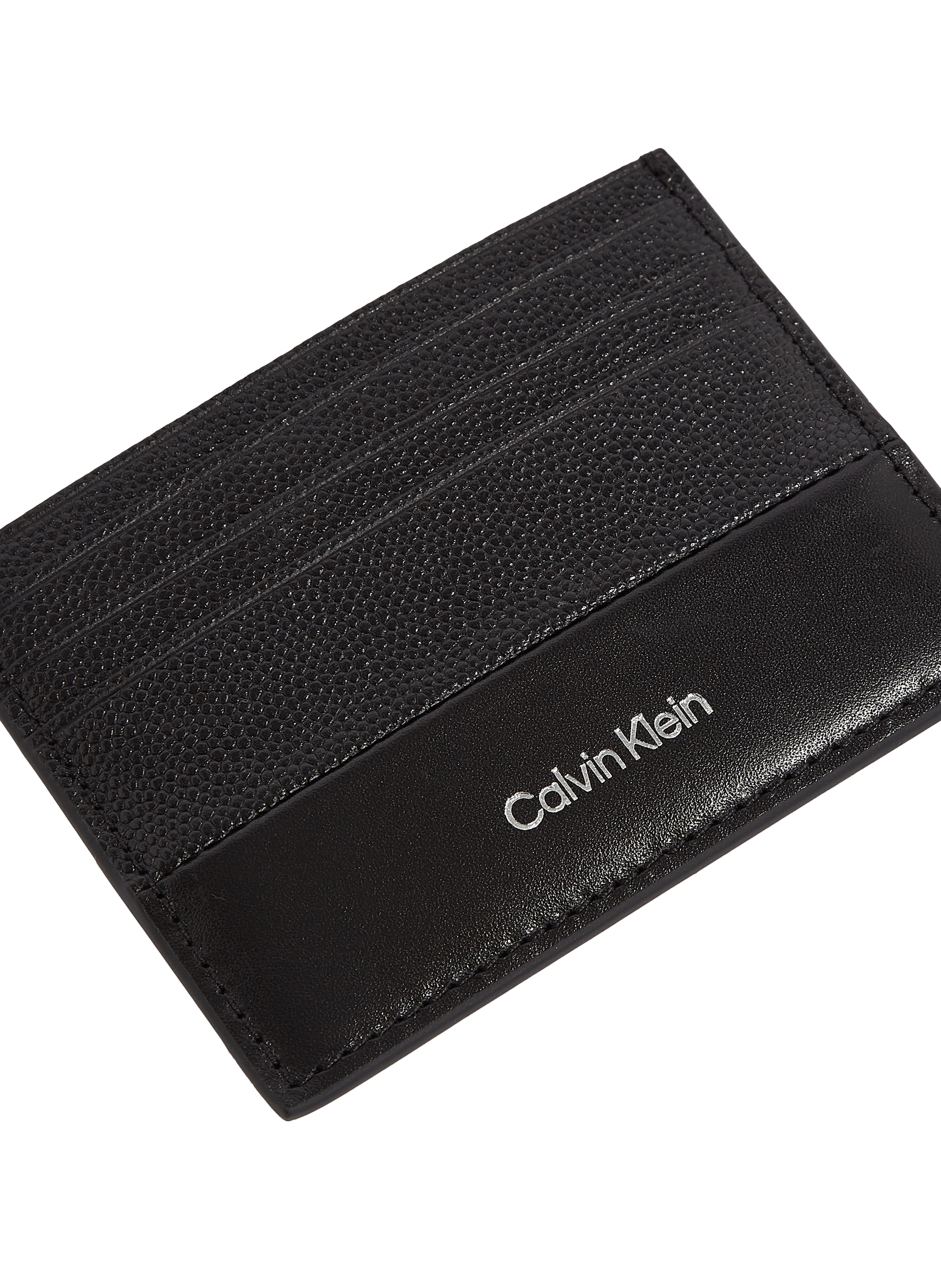 Porte-cartes en cuir CALVIN KLEIN Noir