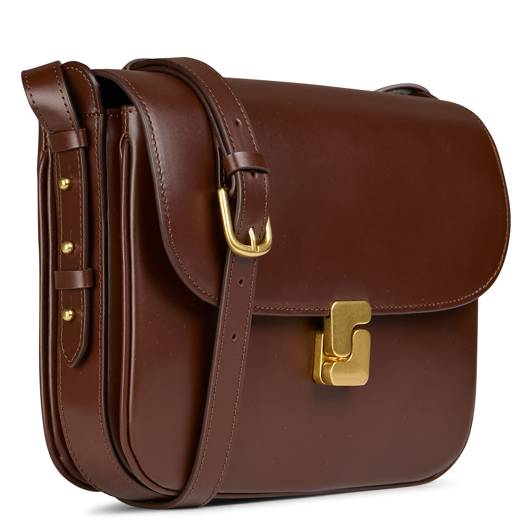 Sac bandoulière en cuir bellissima maxi SOEUR Marron