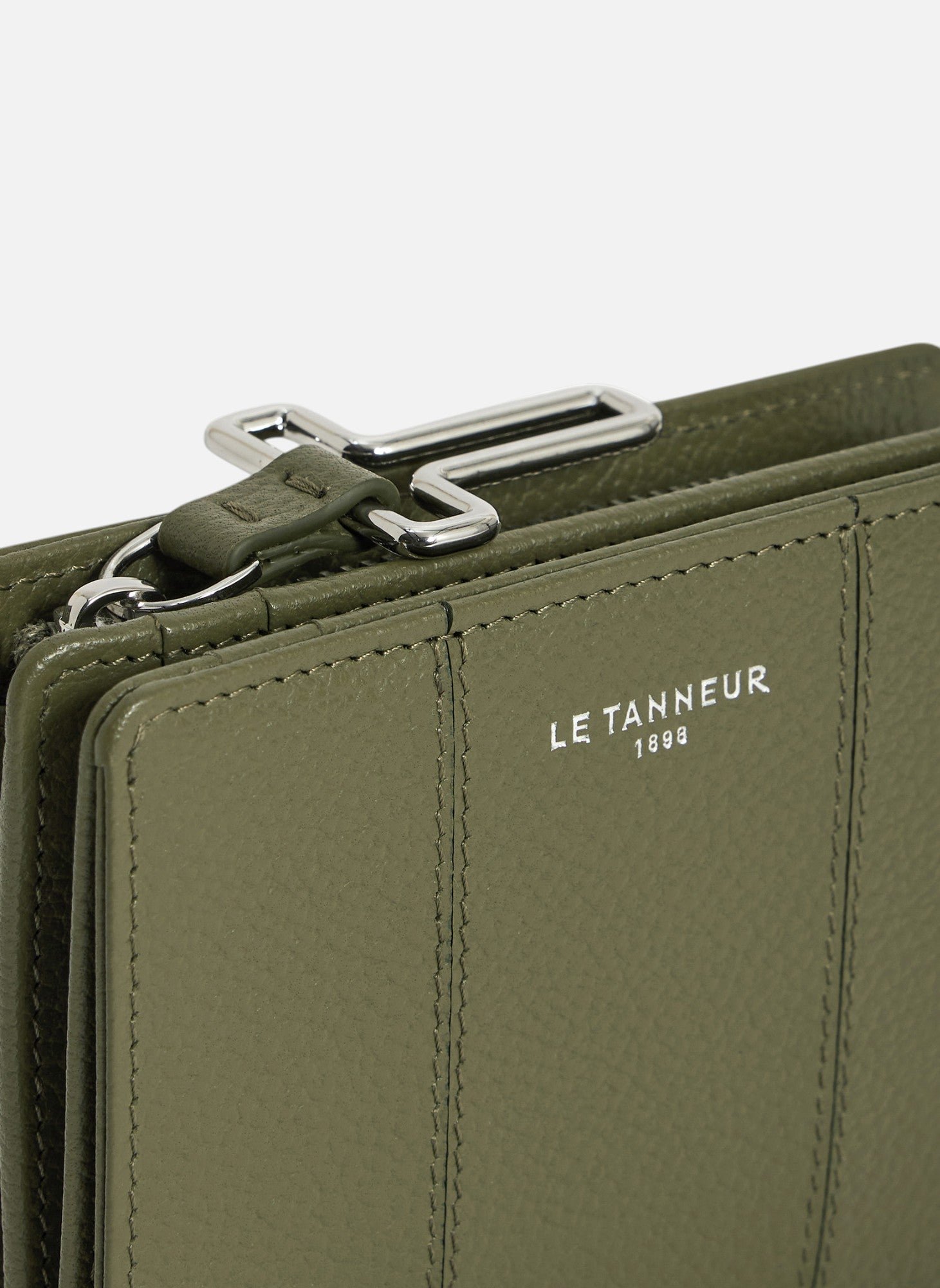 Petit portefeuille juliette en cuir grainé LE TANNEUR Vert