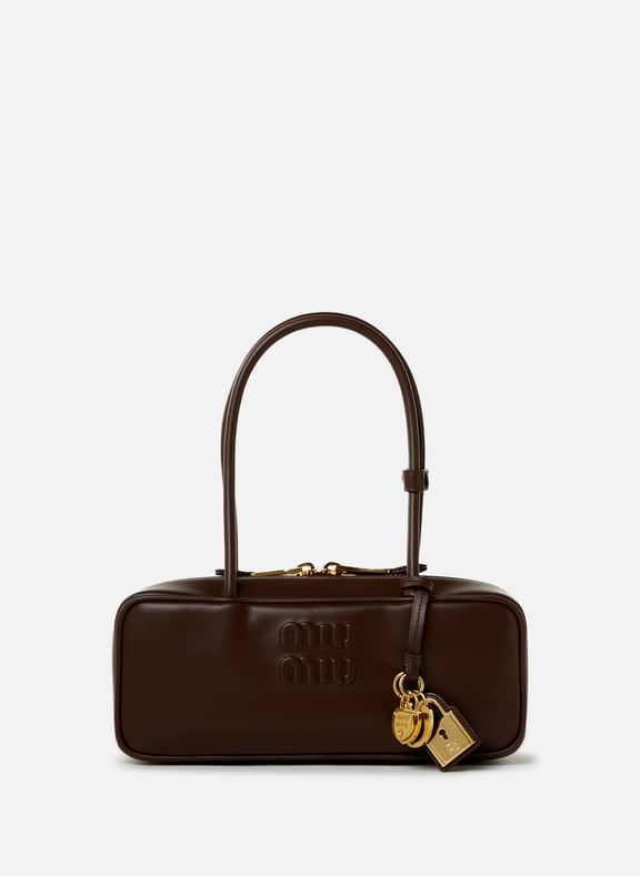 Sac à main en cuir Beau Marron by MIU MIU MIU MIU Sac à main en cuir Beau Marron