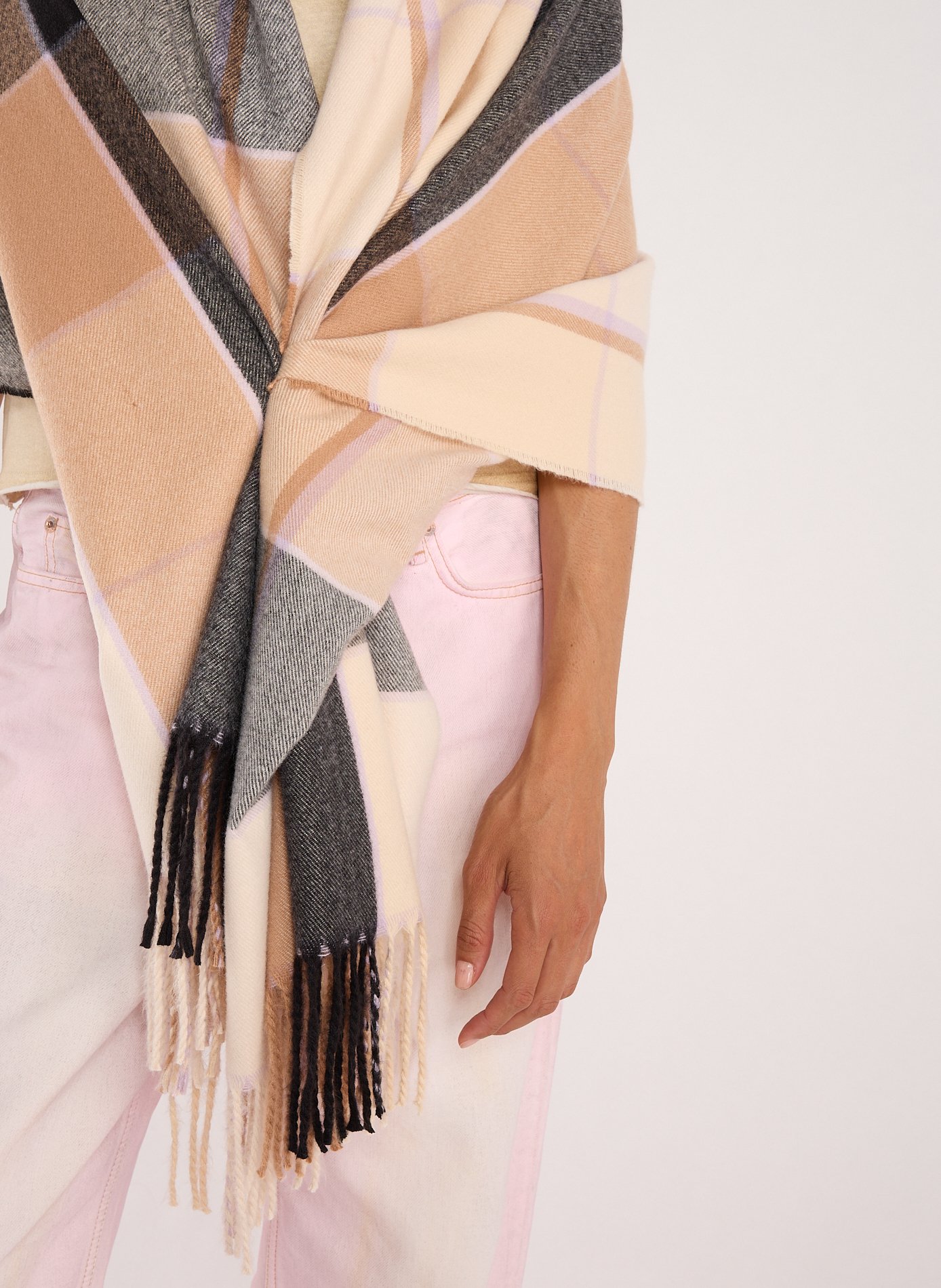 Echarpe à carreaux AU PRINTEMPS PARIS Multicolore