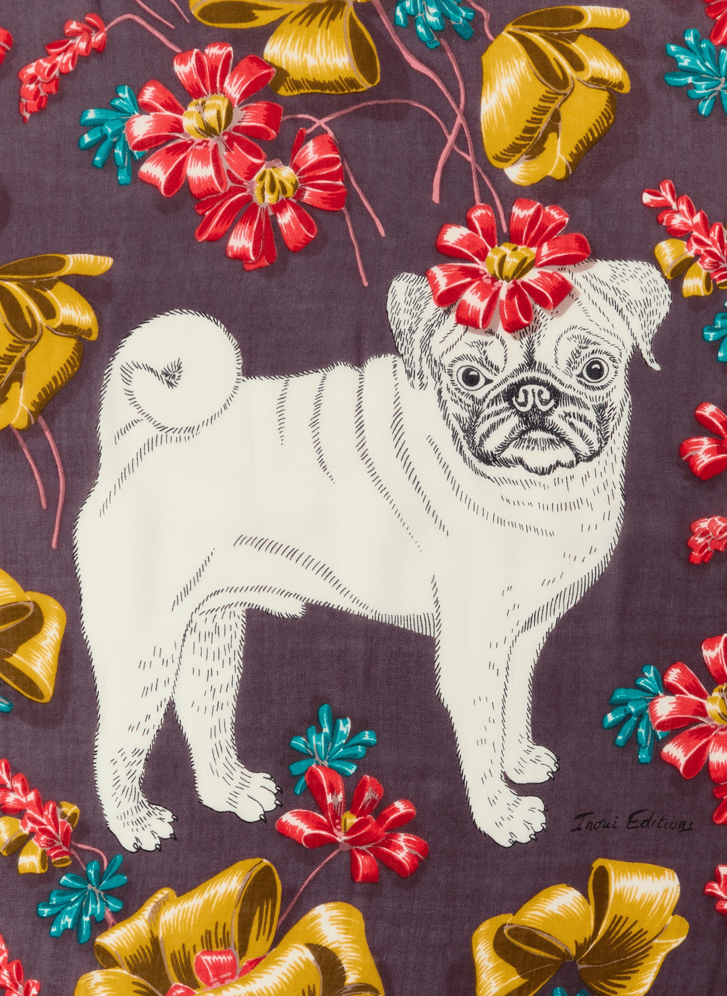 Foulard à imprimé en laine INOUITOOSH Multicolore