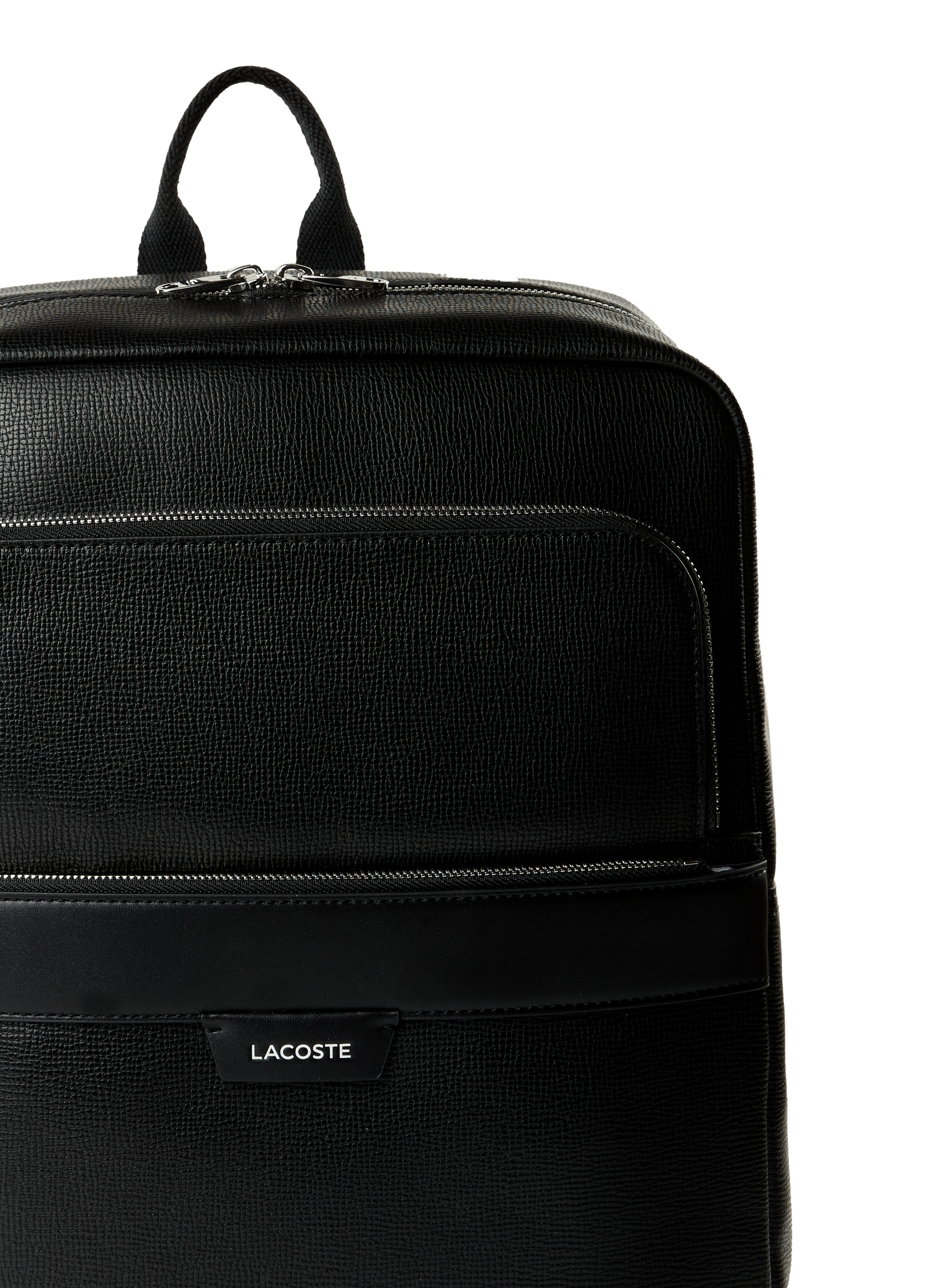 Ossian leather backpack LACOSTE Black