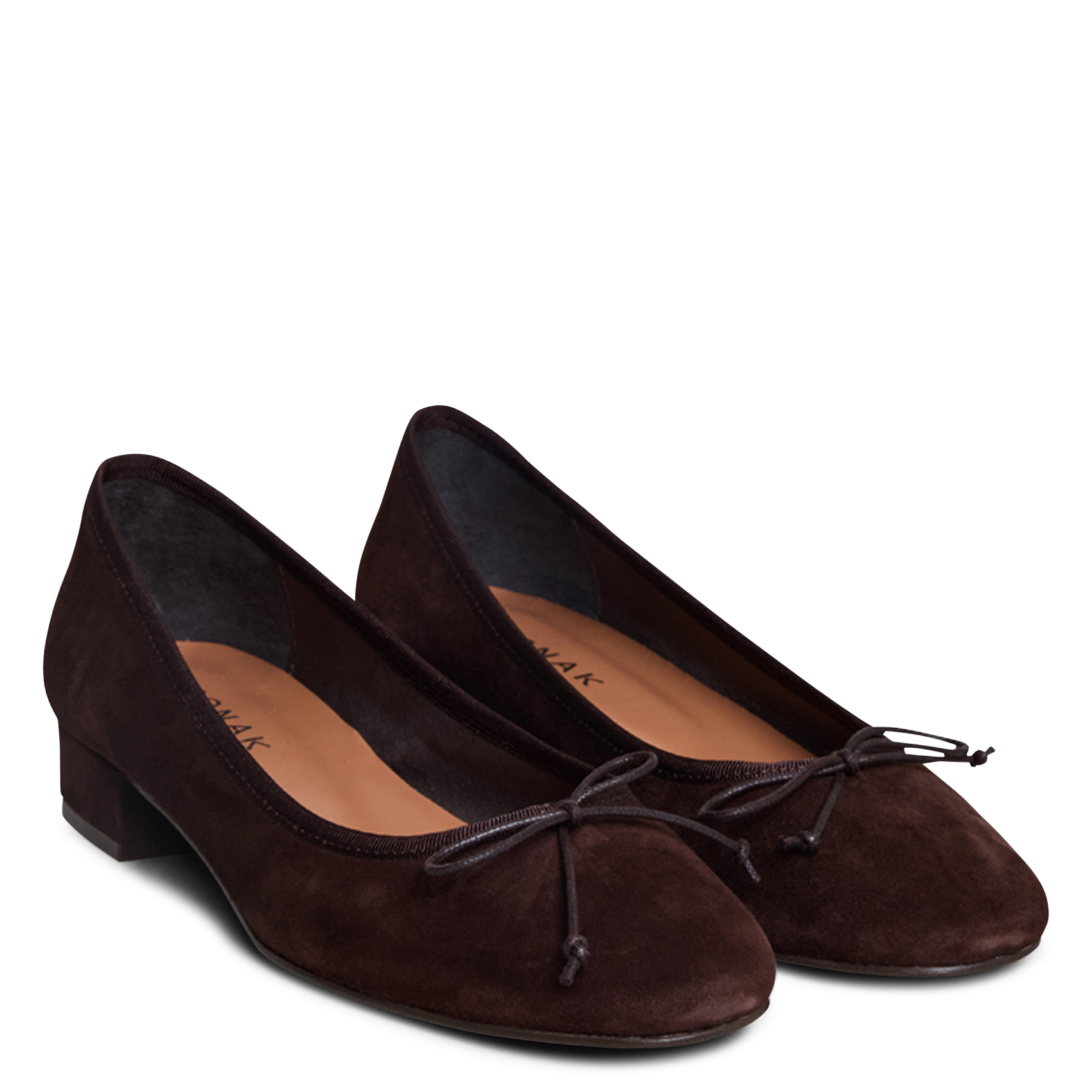 Ballerines en cuir velours dadou JONAK Marron
