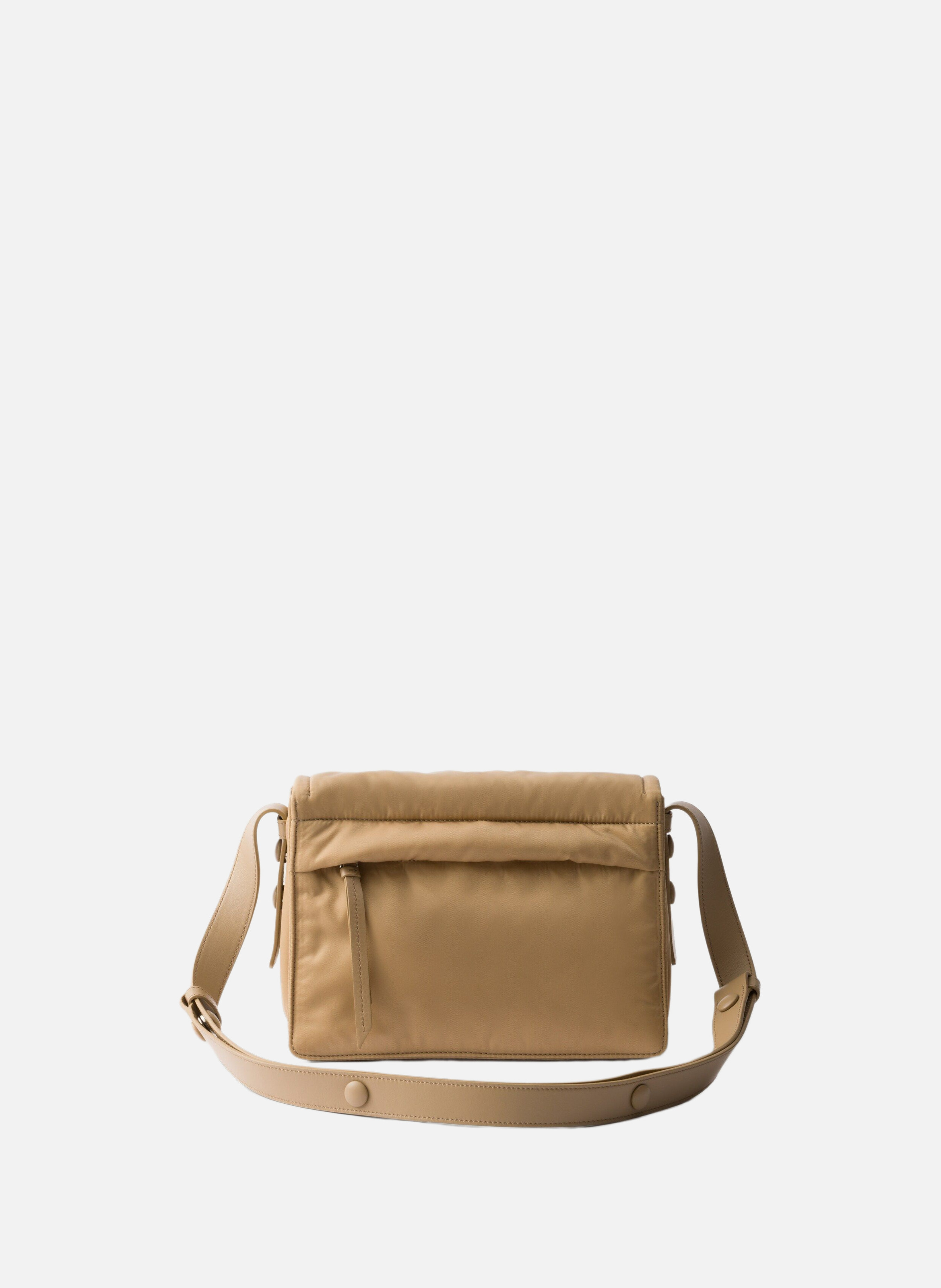 Petit sac porté épaule prada traveller en re-nylon PRADA Marron