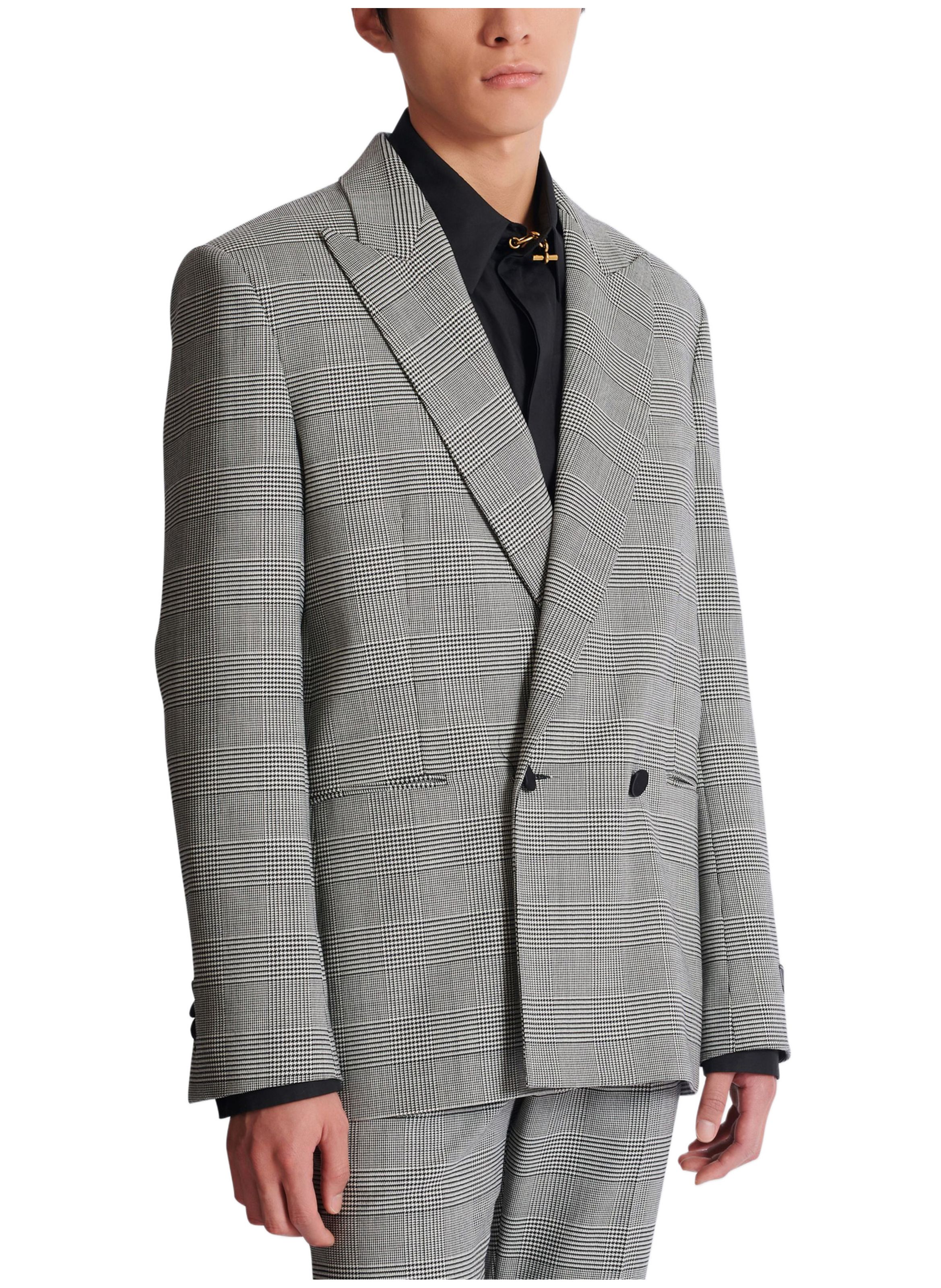 Blazer 2 boutons prince de galles BALMAIN Noir