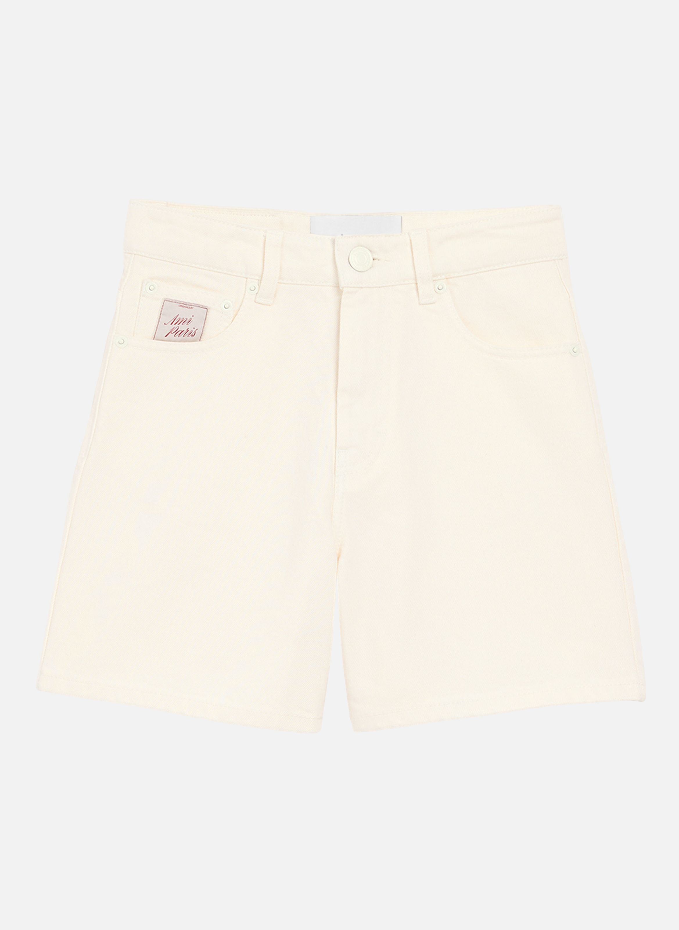 Short empiècement héritage ami paris en coton AMI PARIS Blanc