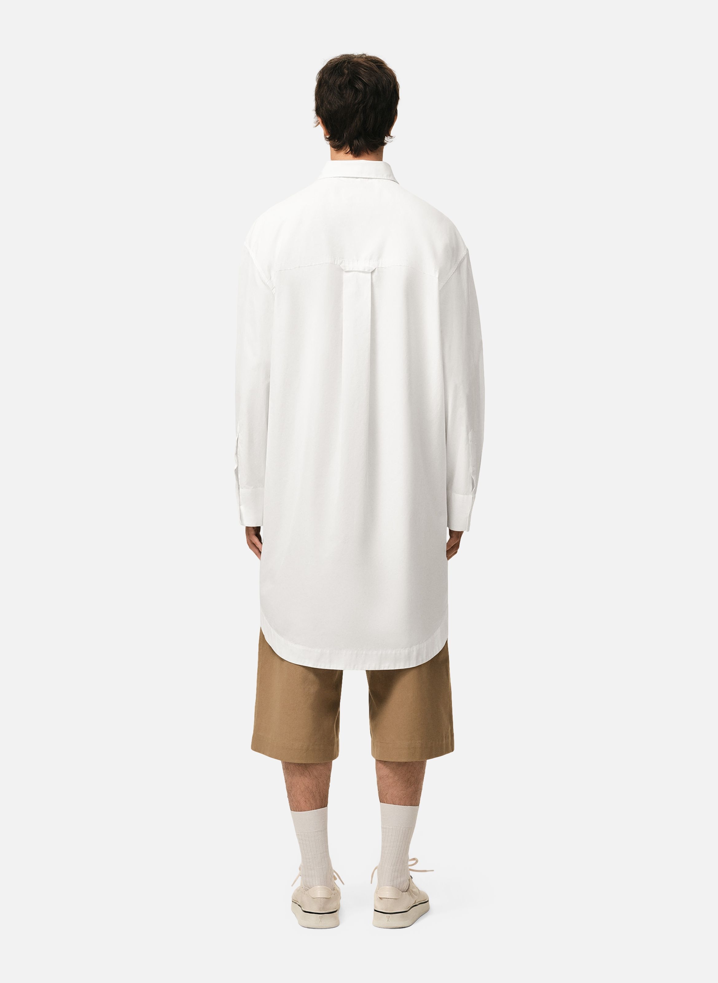 Chemise large ami de coeur unisexe en coton AMI PARIS Blanc