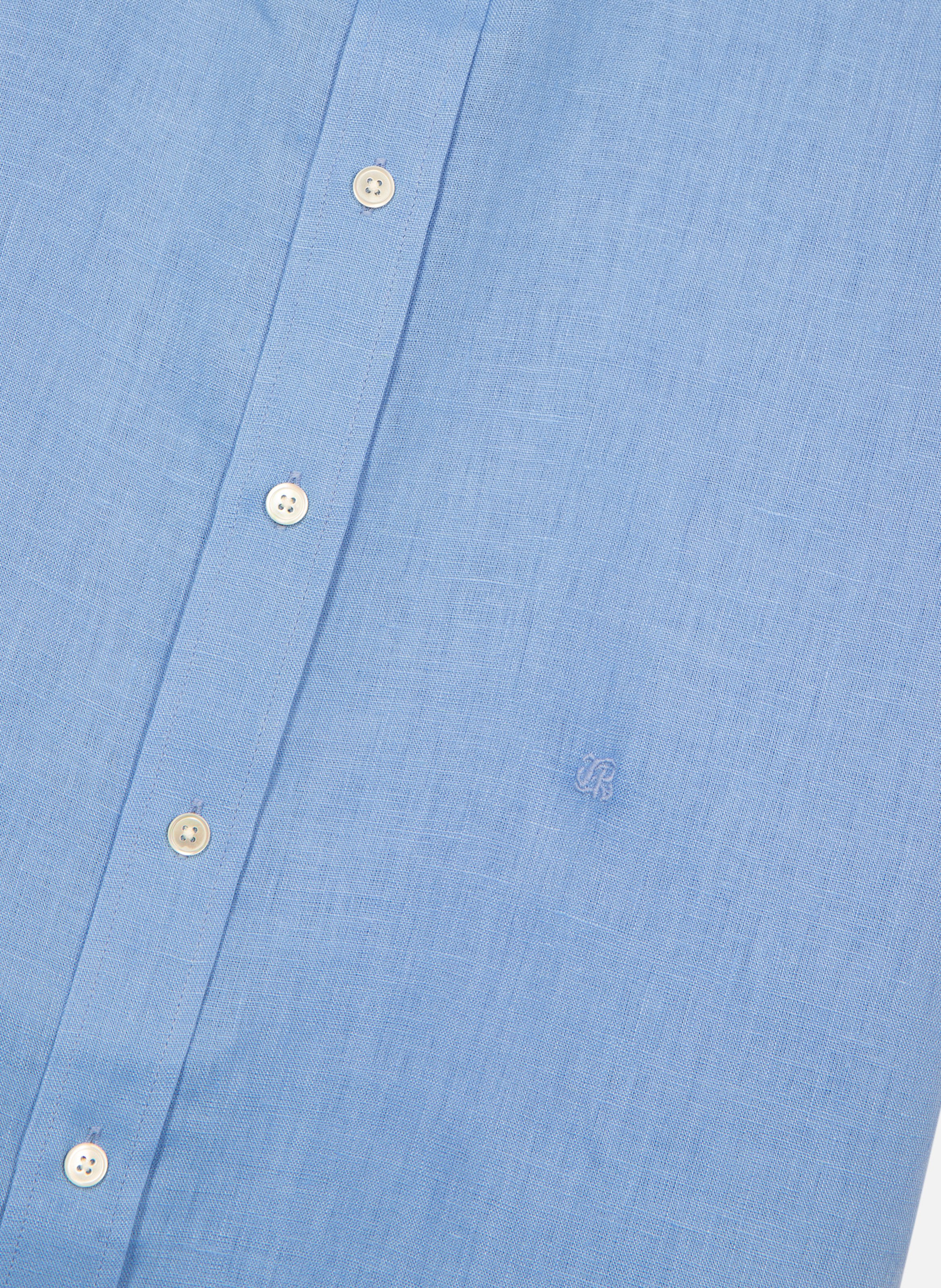 Chemise manches courtes en lin THE KOOPLES Bleu