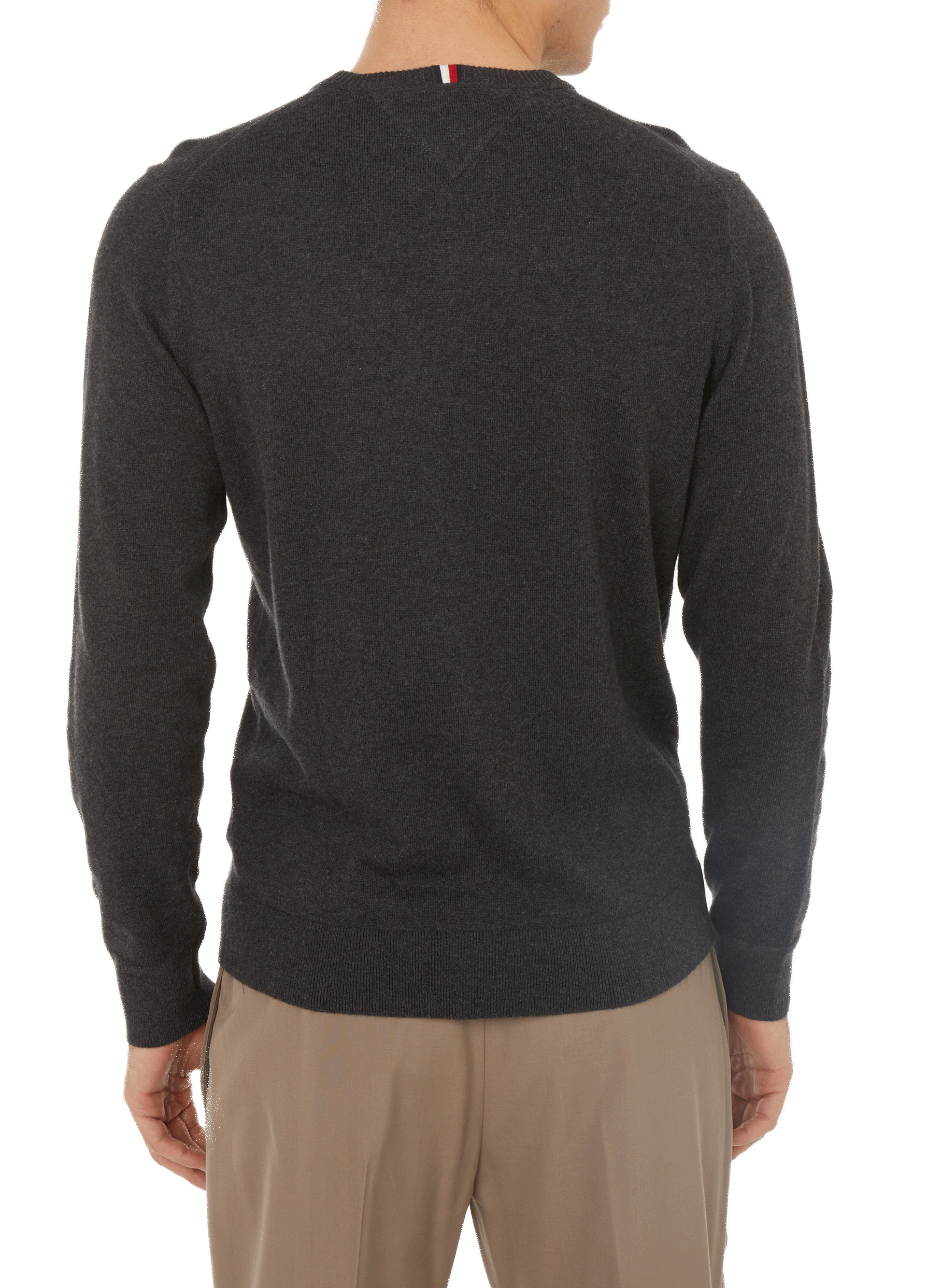 Cotton and cashmere-blend jumper TOMMY HILFIGER Grey