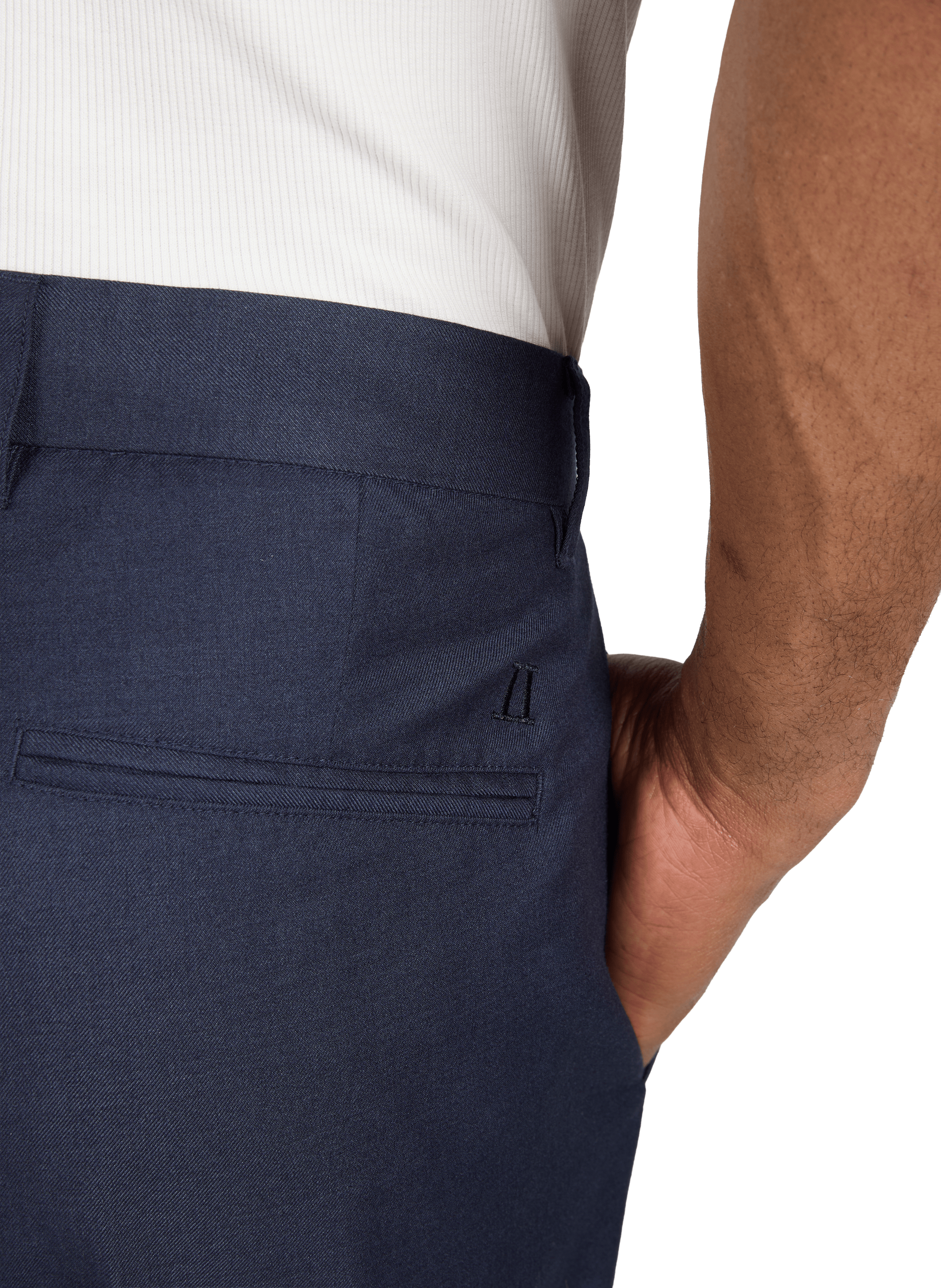 Straight pleated pants LES DEUX Blue