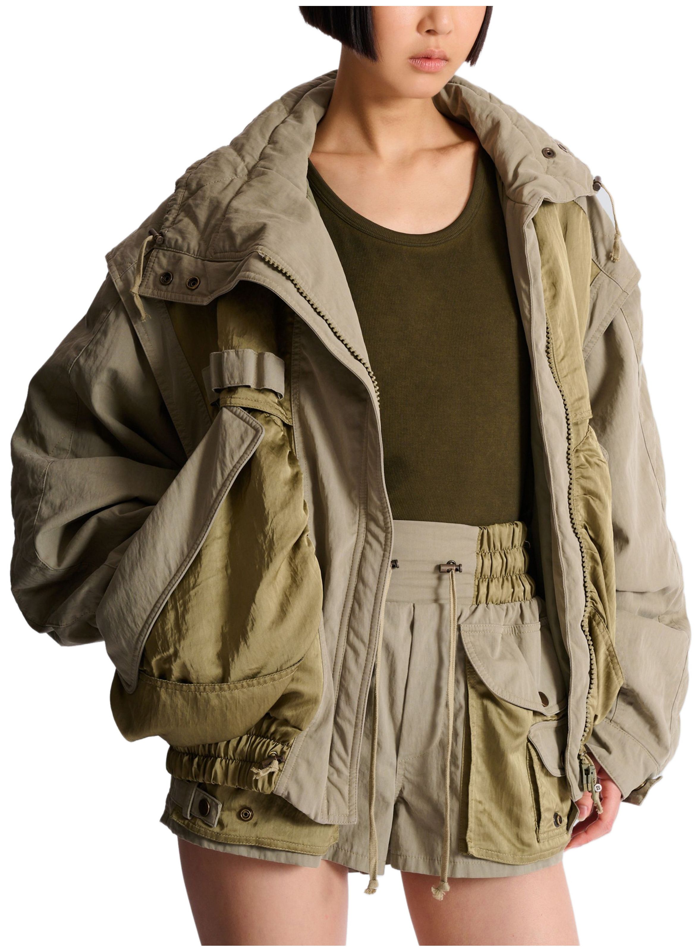 Bomber en coton et sergé BALMAIN Vert