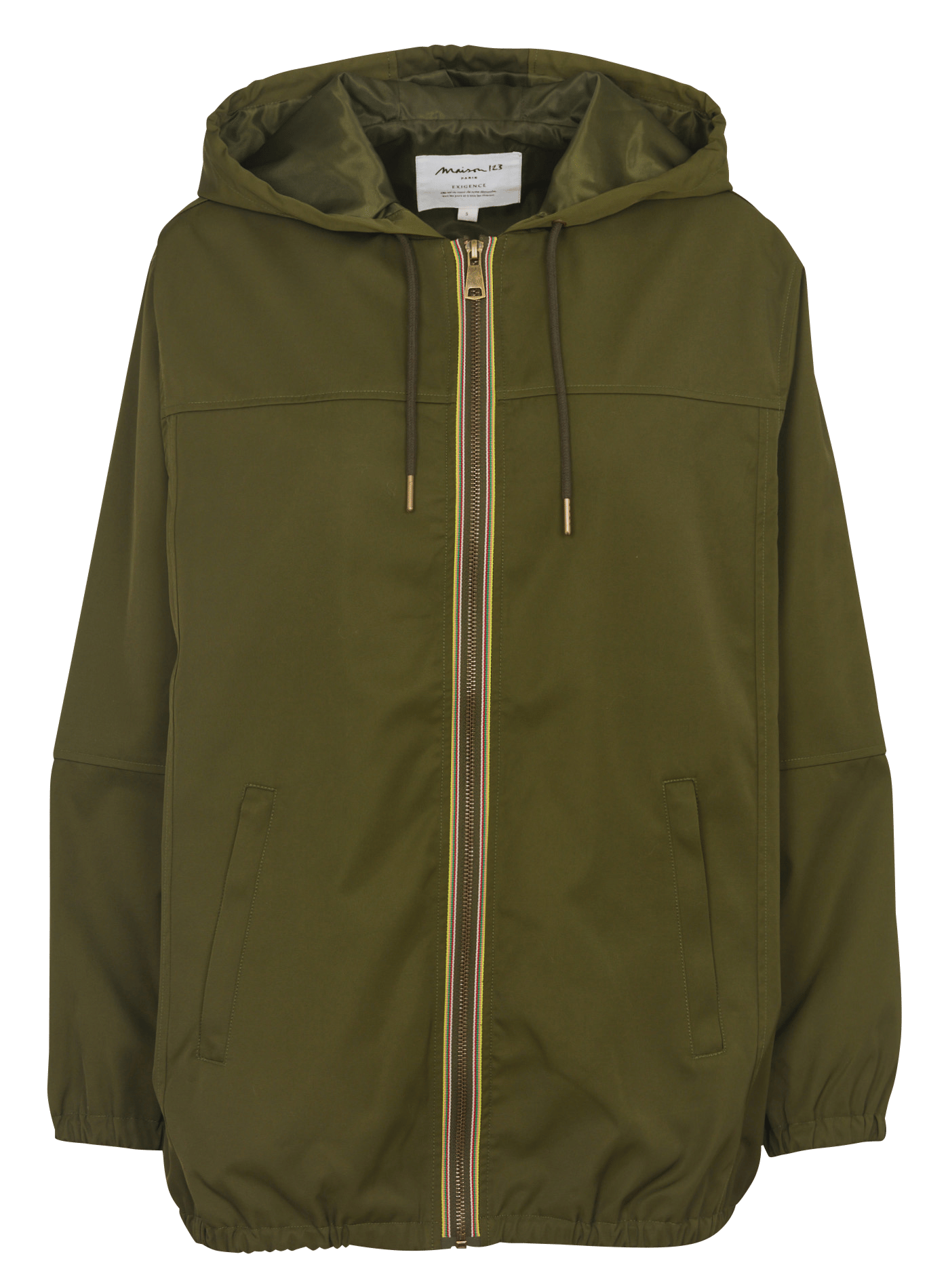 Parka droite col rond à capuche farah MAISON 123 Kaki