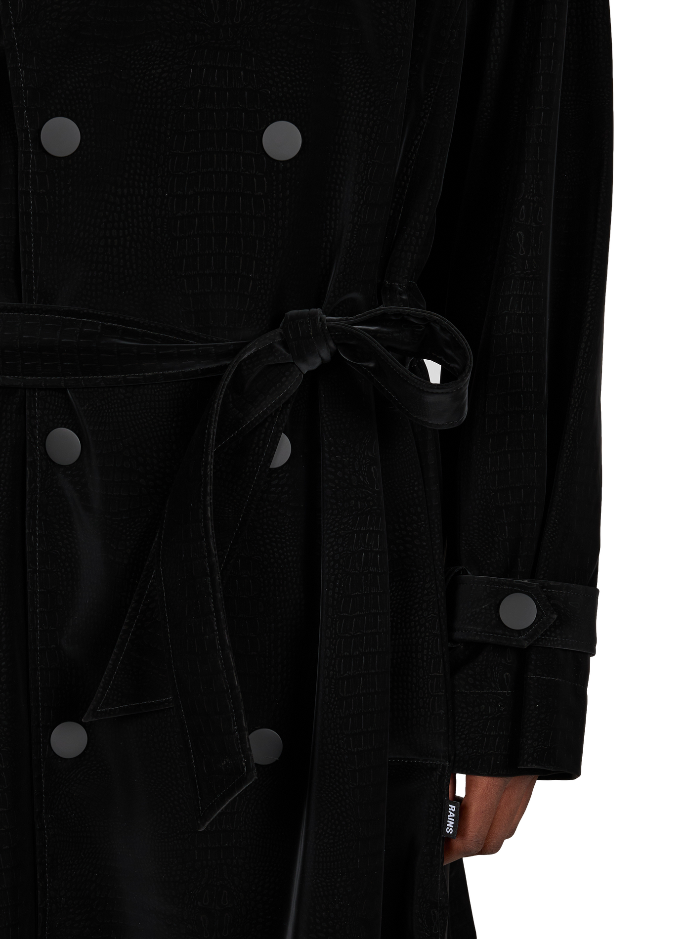 Long waterproof trench coat RAINS Black