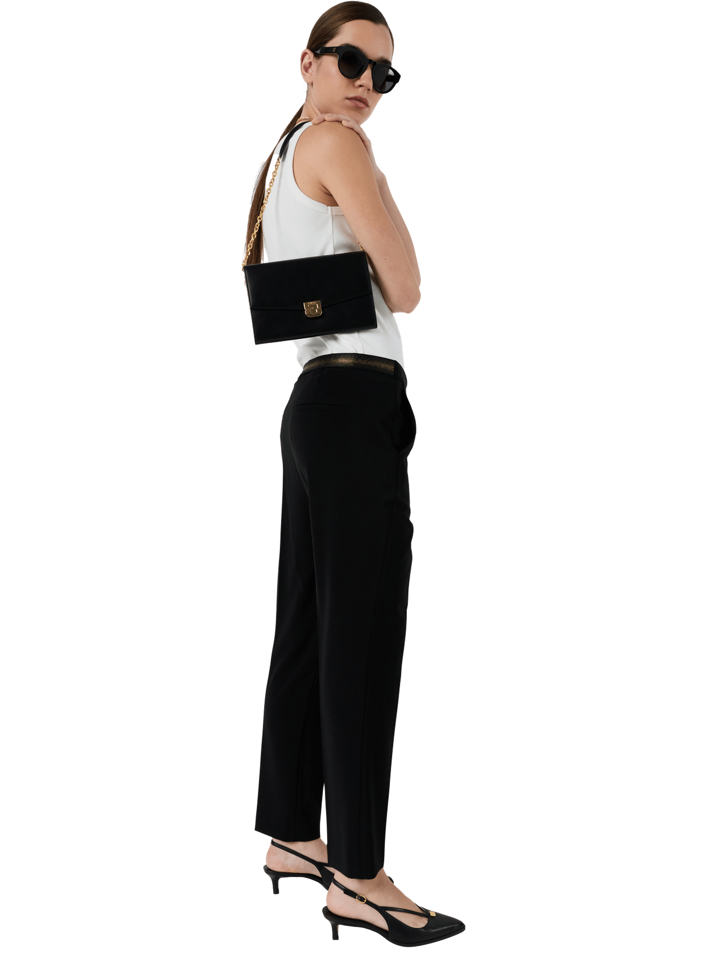 Pantalon de tailleur au dos élastiqué - alya GERARD DAREL Noir