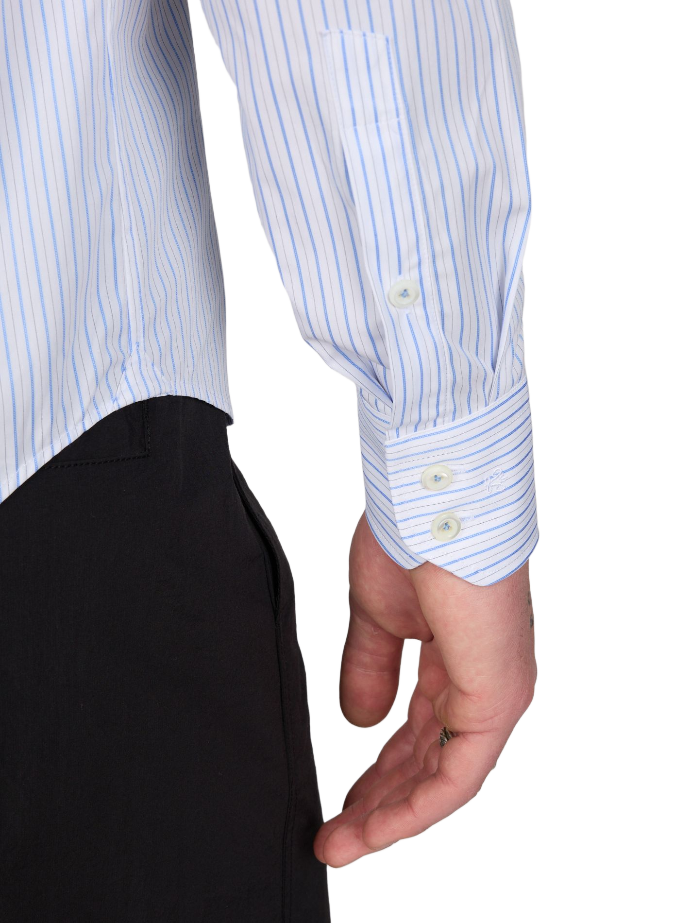 Chemise droite en coton VAN LAACK Bleu