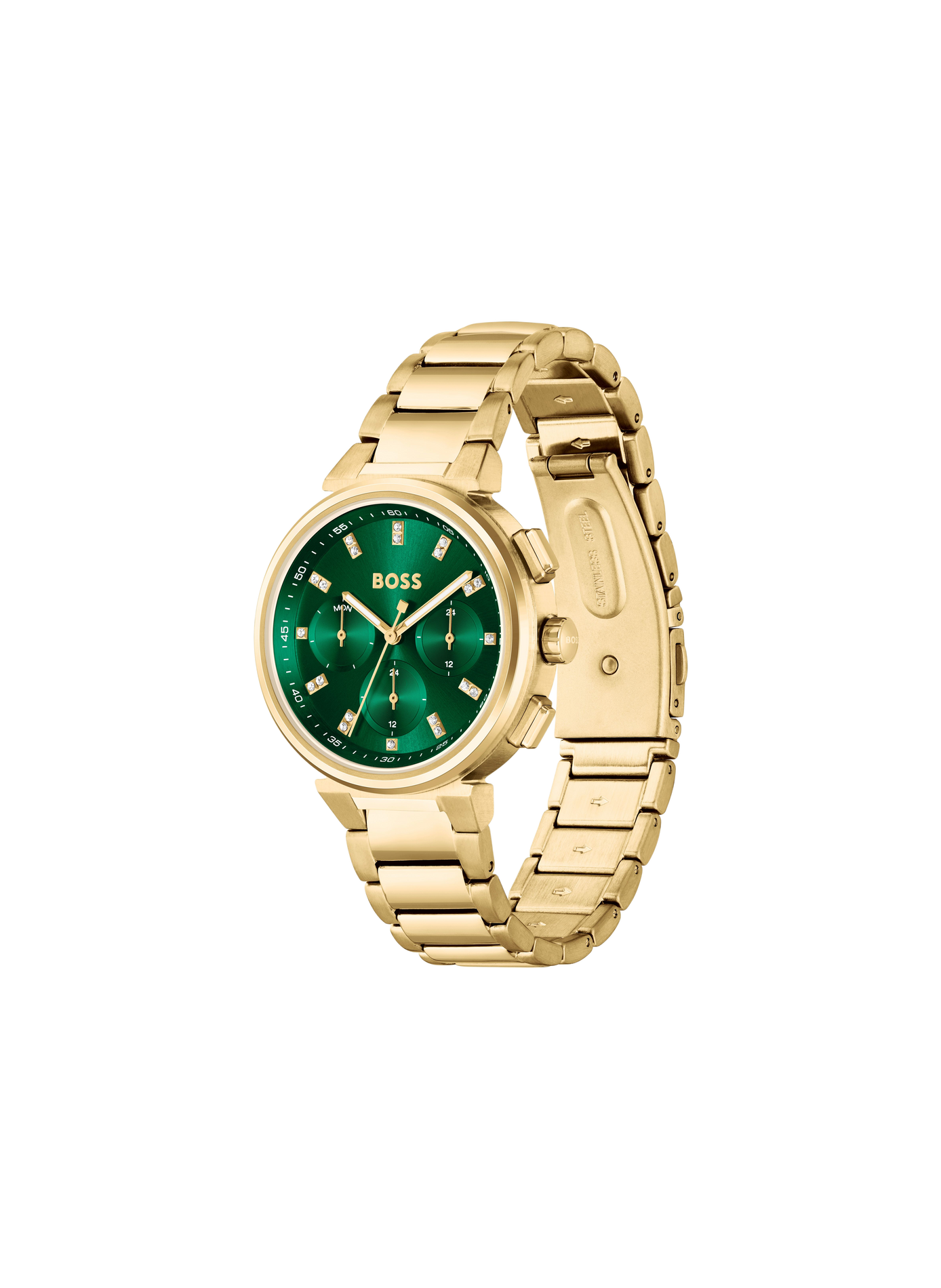 Montre quartz One en acier inoxydable BOSS MONTRES Vert
