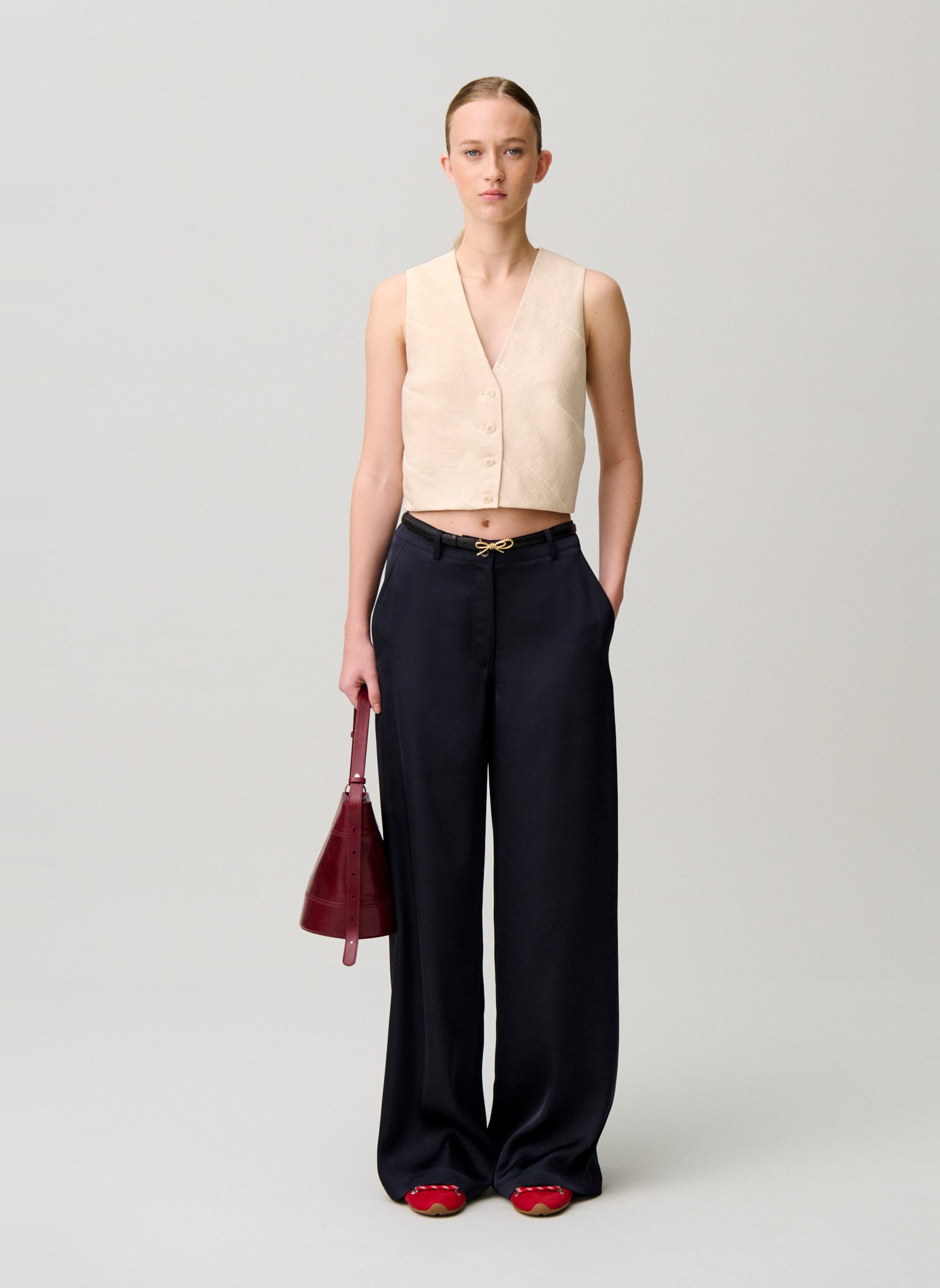 Pantalon large CLAUDIE PIERLOT Bleu